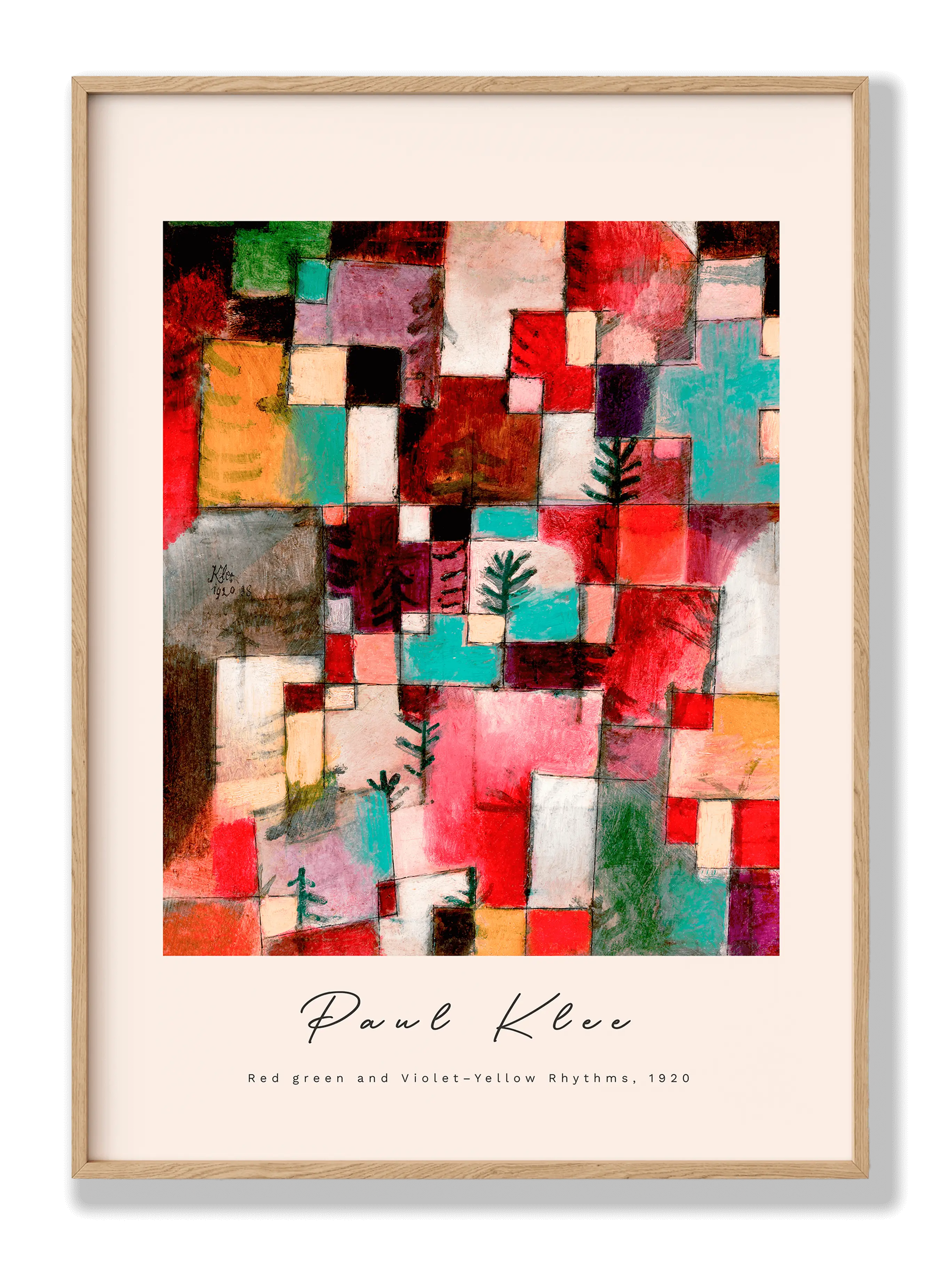 Paul Klee - Red Green And Violet Yellow Rhythms Poster