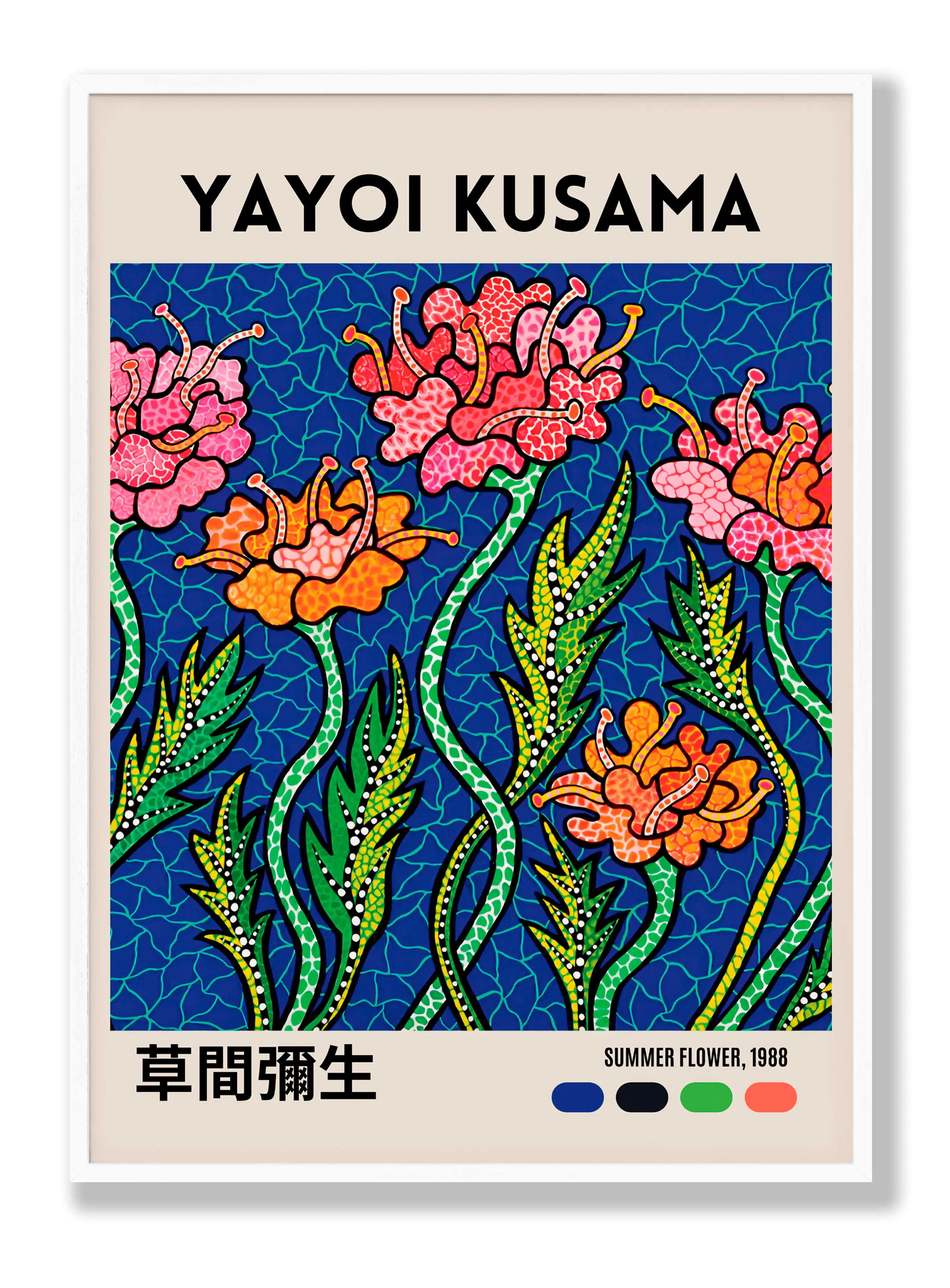 Yayoi Kusama - Sommerblume Poster