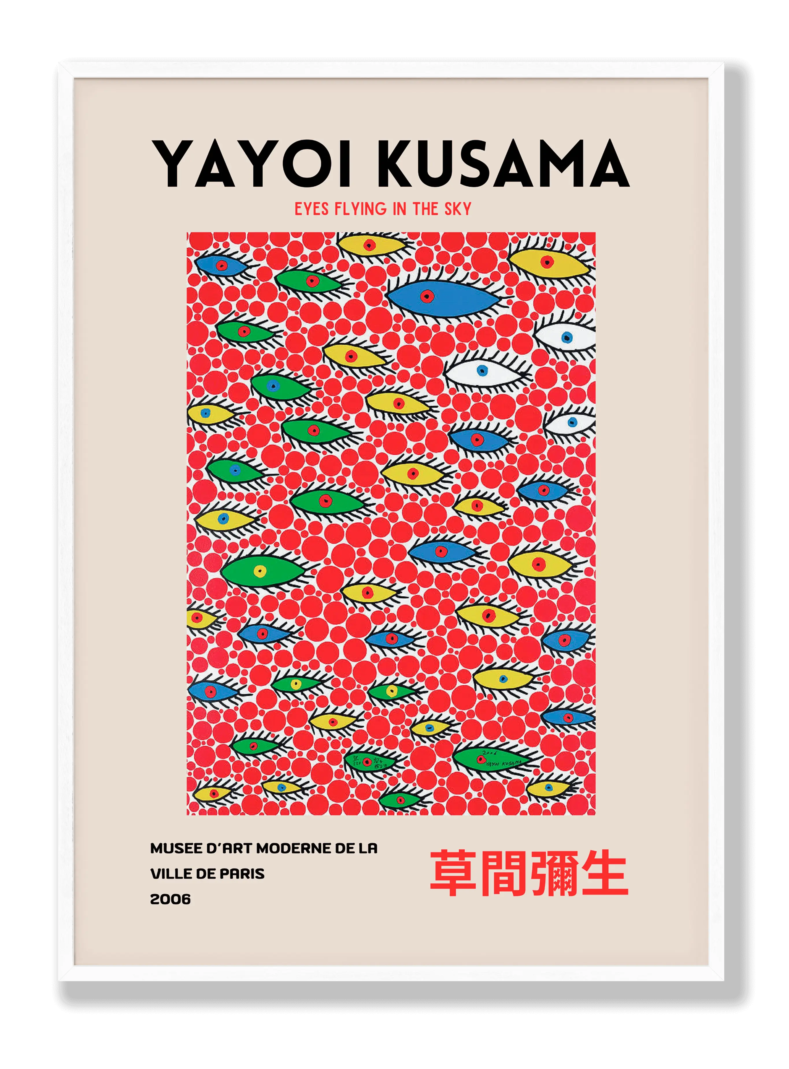 Yayoi Kusama - Augen fliegen in den Himmel Poster
