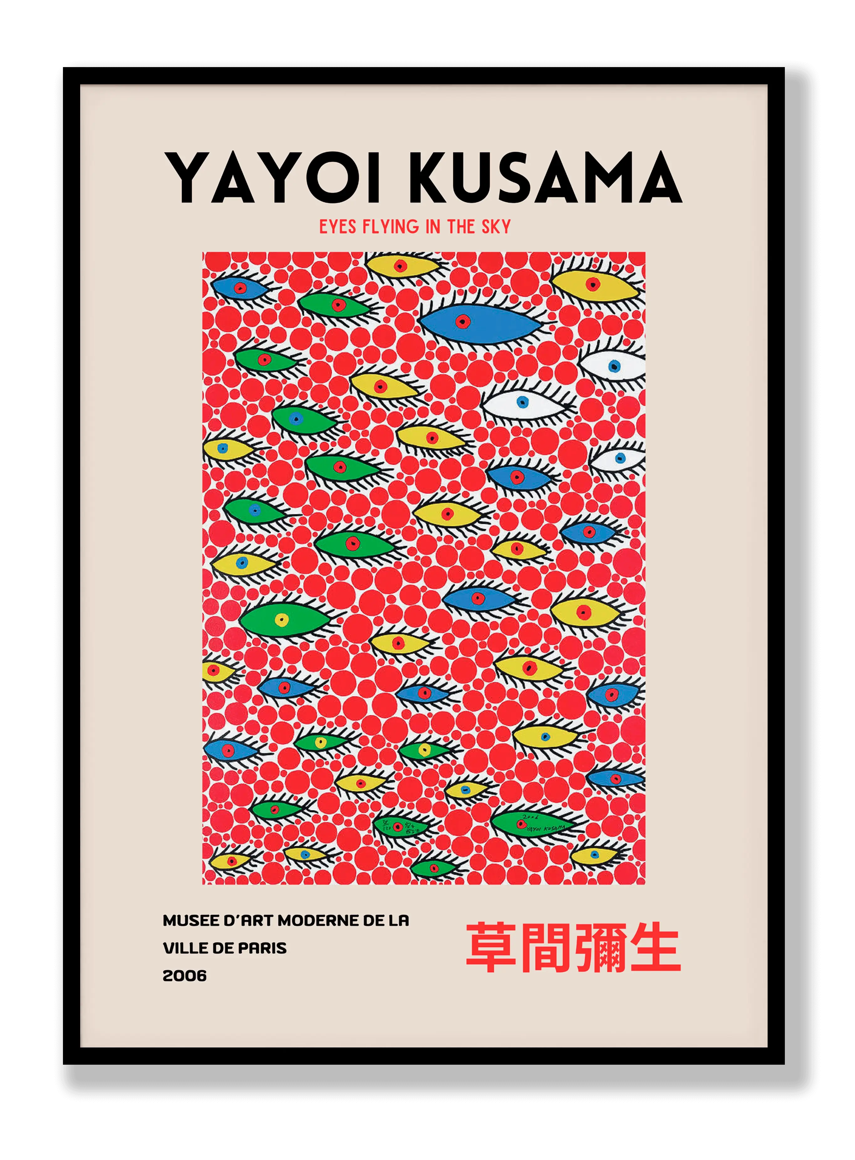 Yayoi Kusama - Augen fliegen in den Himmel Poster