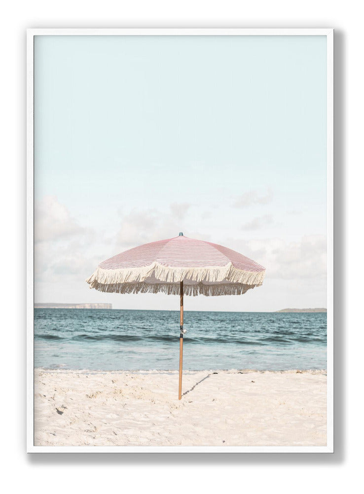 Pink Umbrella Poster