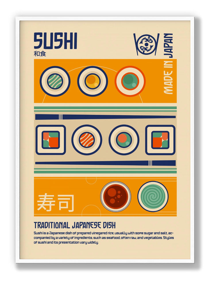 Sushi Japanese Food Print Poster