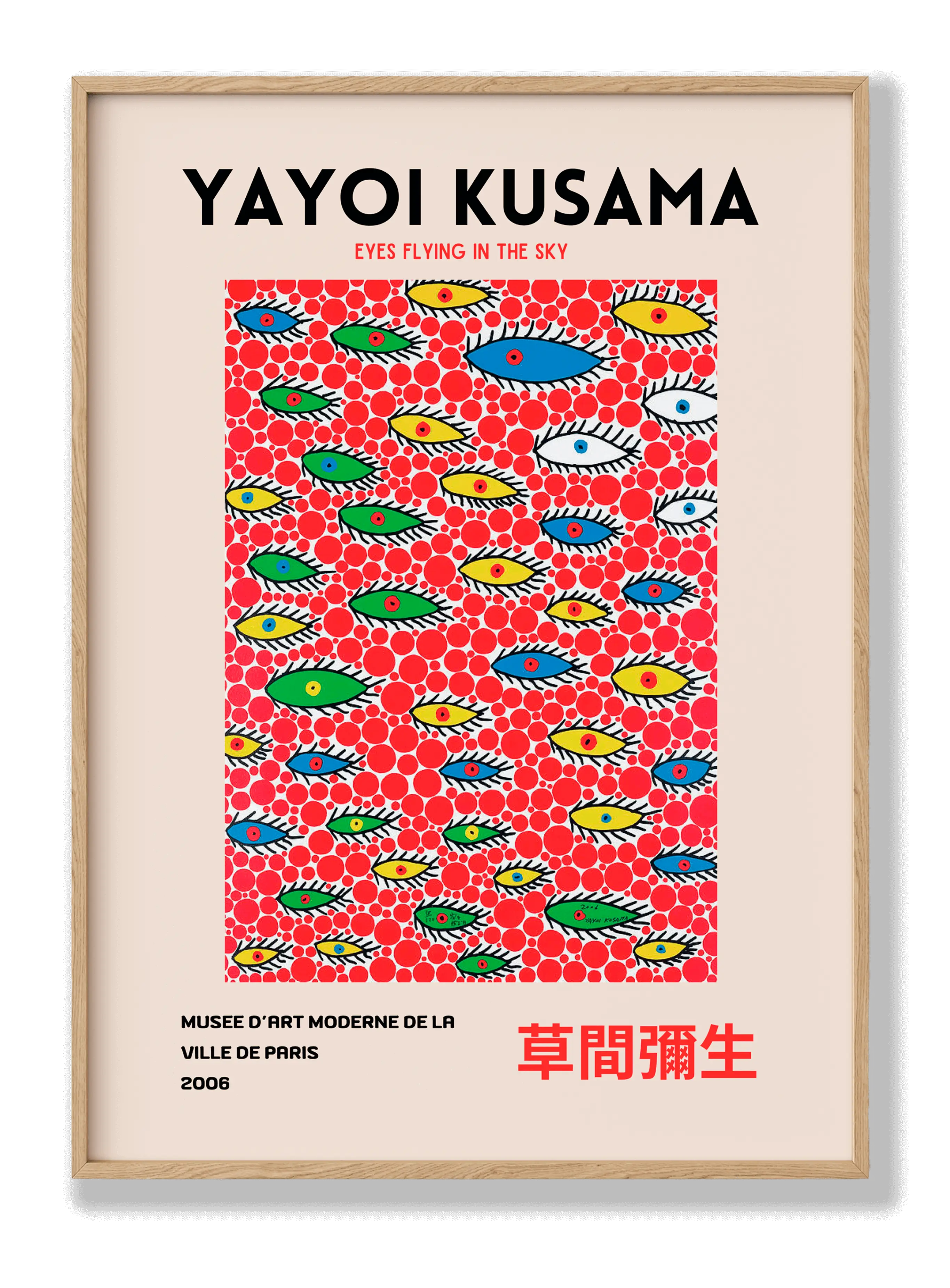 Yayoi Kusama - Augen fliegen in den Himmel Poster