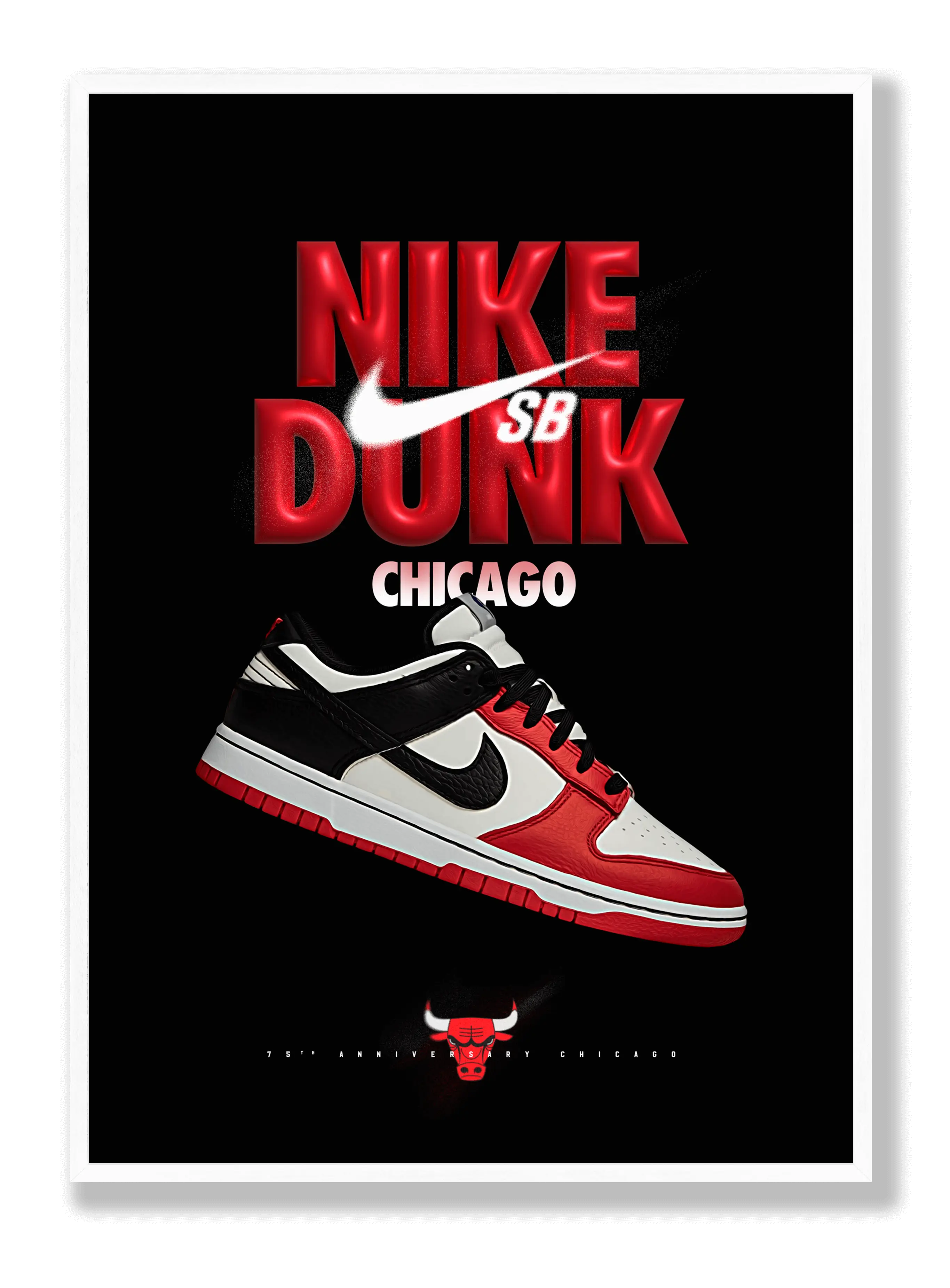 Nike Dunk Chicago Poster
