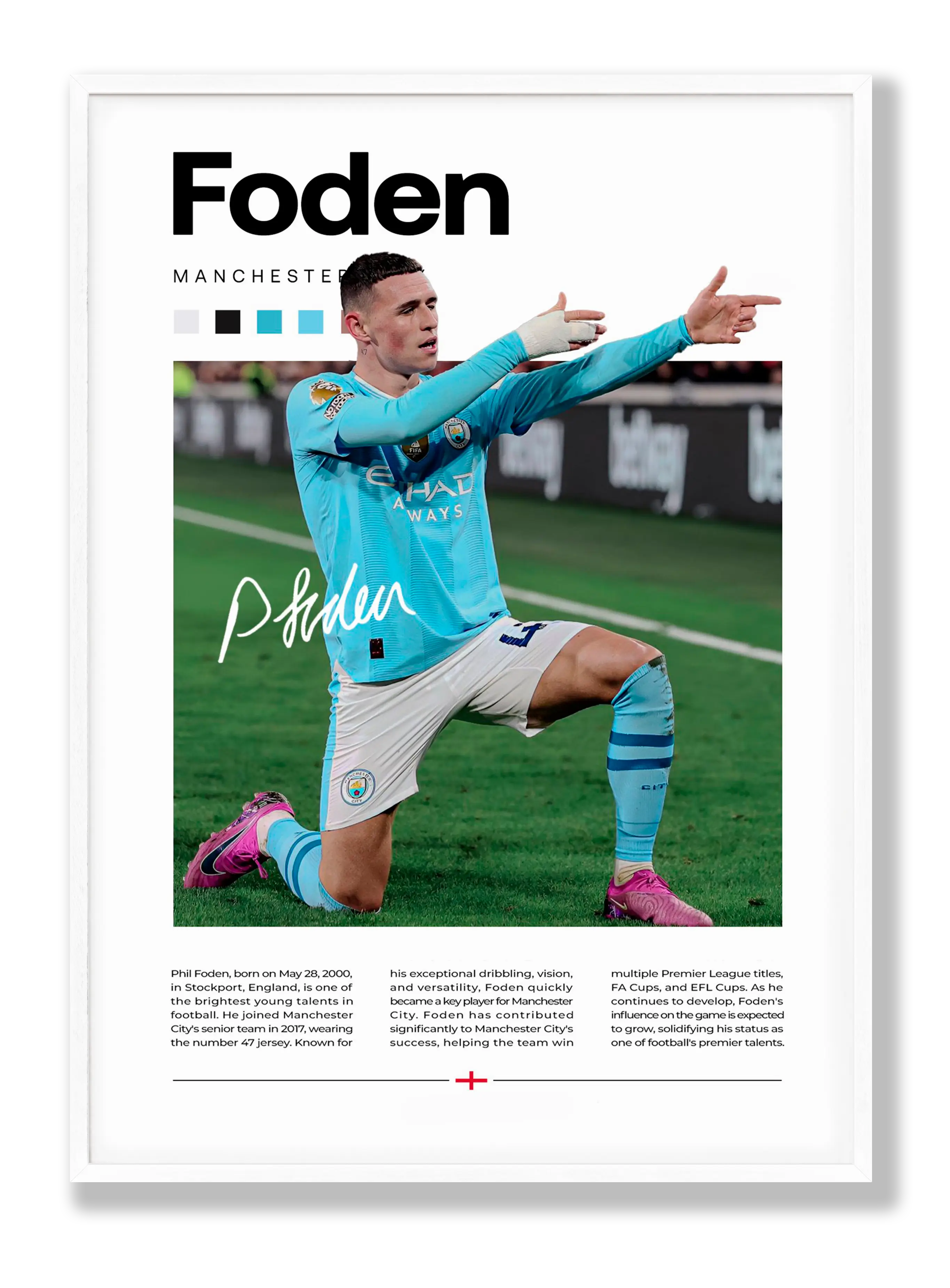 Phil Foden No. 2 Poster