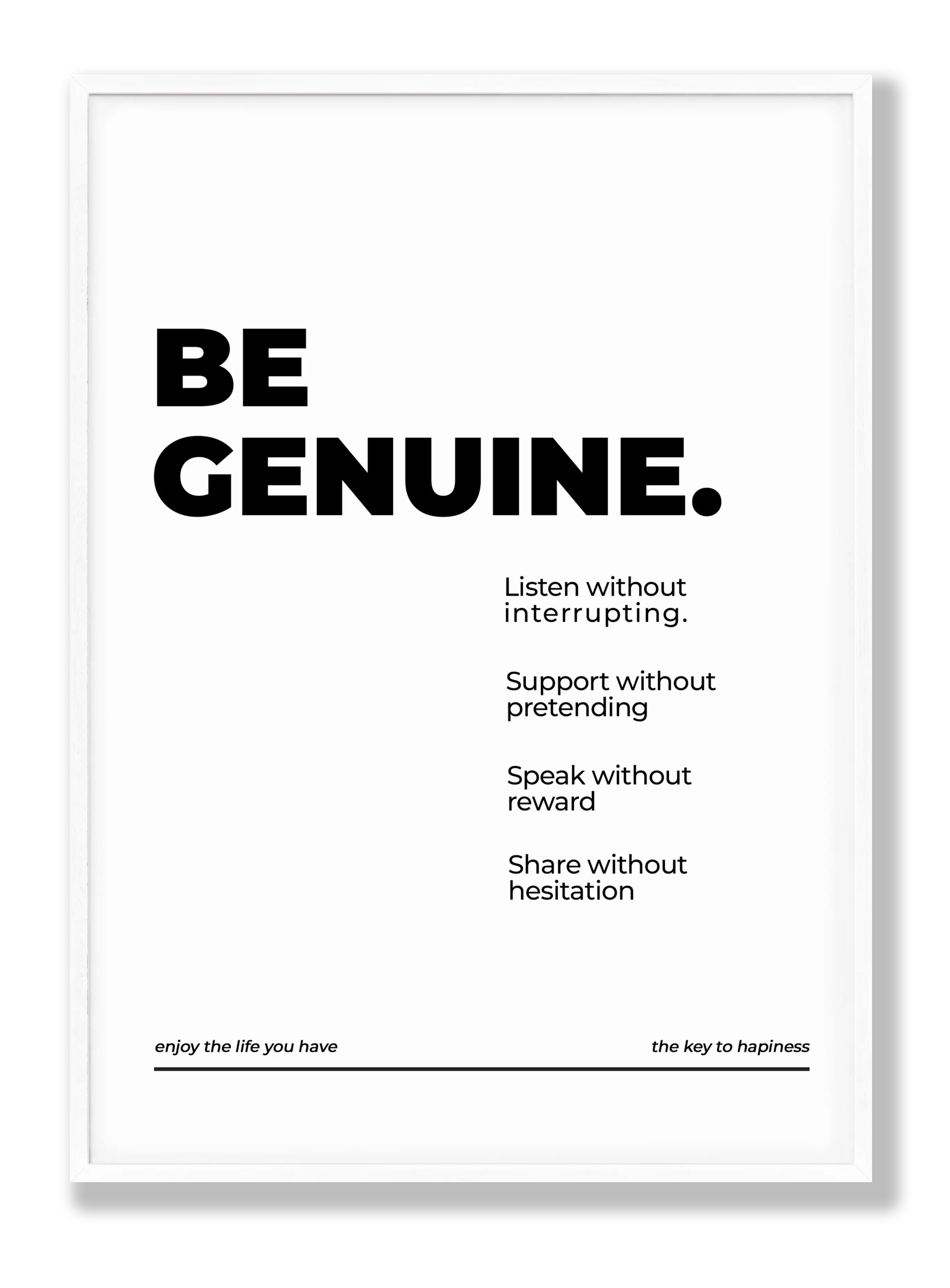 Be Genuine Poster
