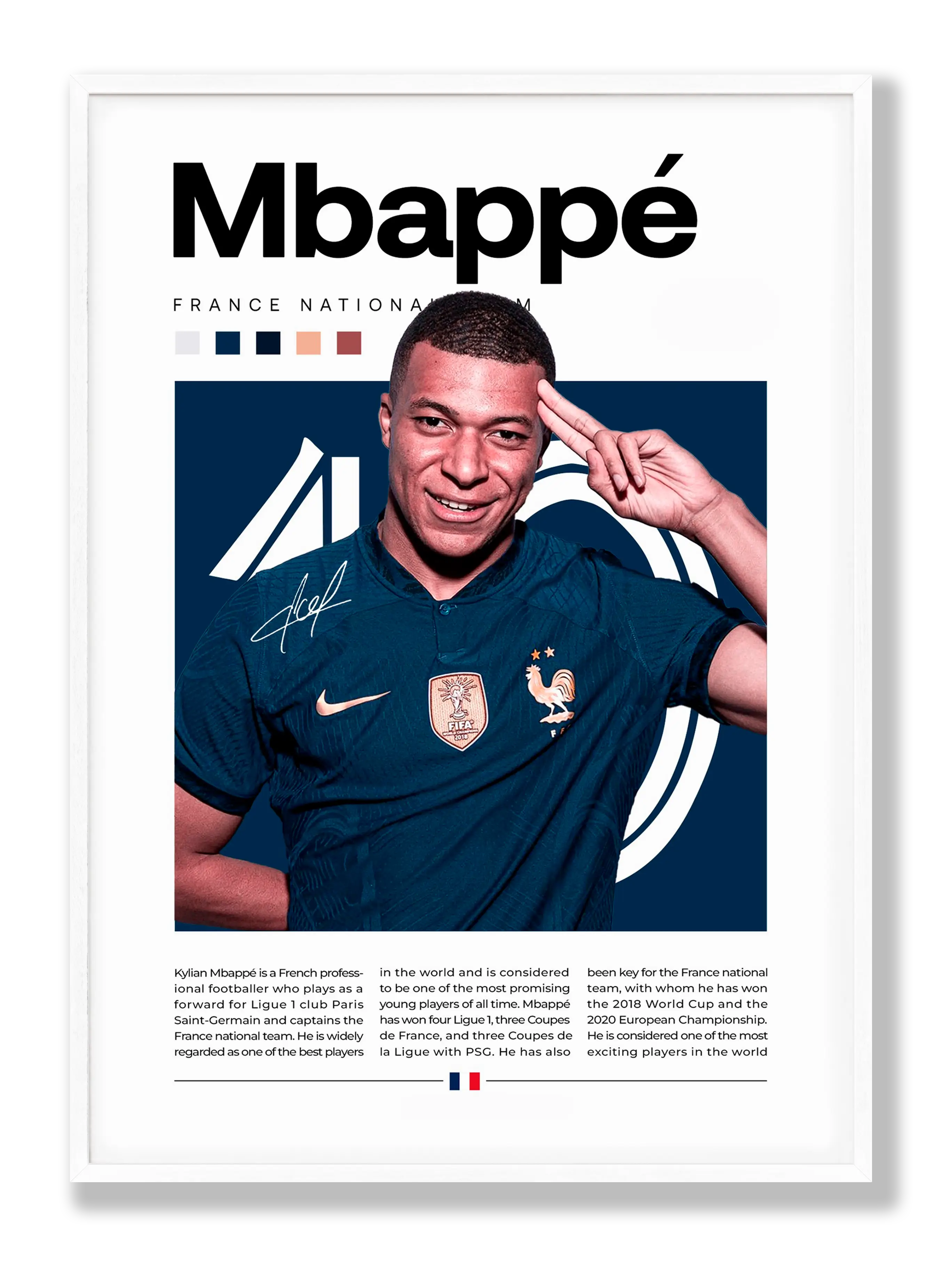 Kylian Mbappé No. 2 Poster