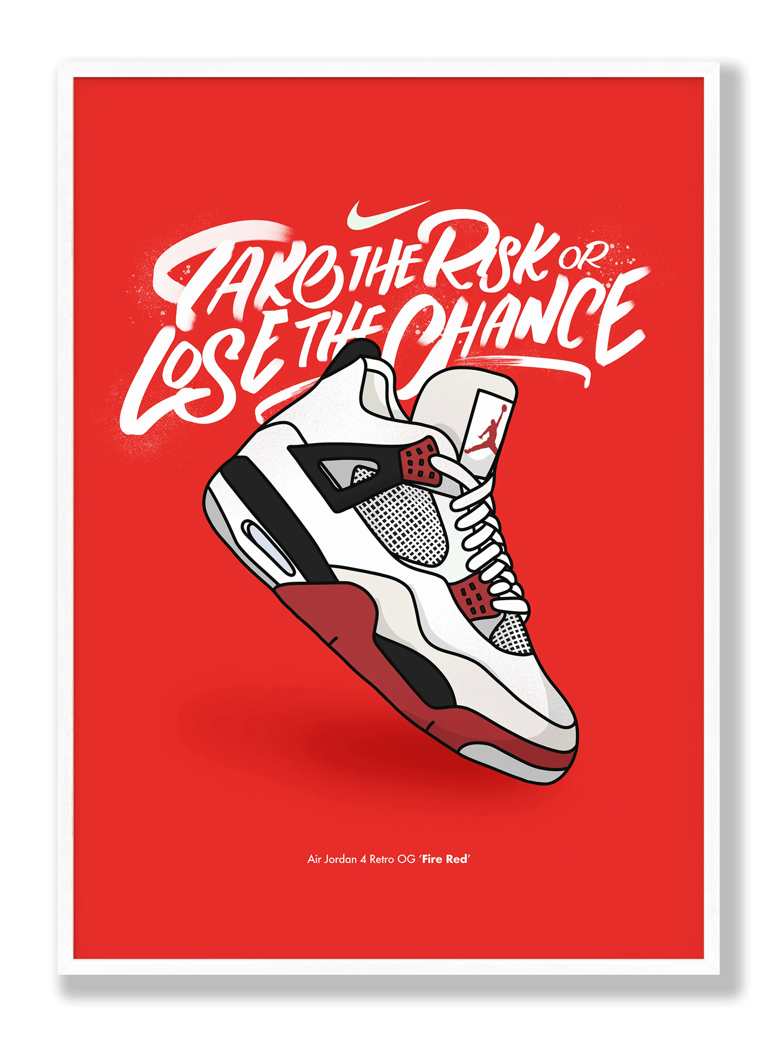 Air Jordan 4 Retro OG „Fire Red“ Poster