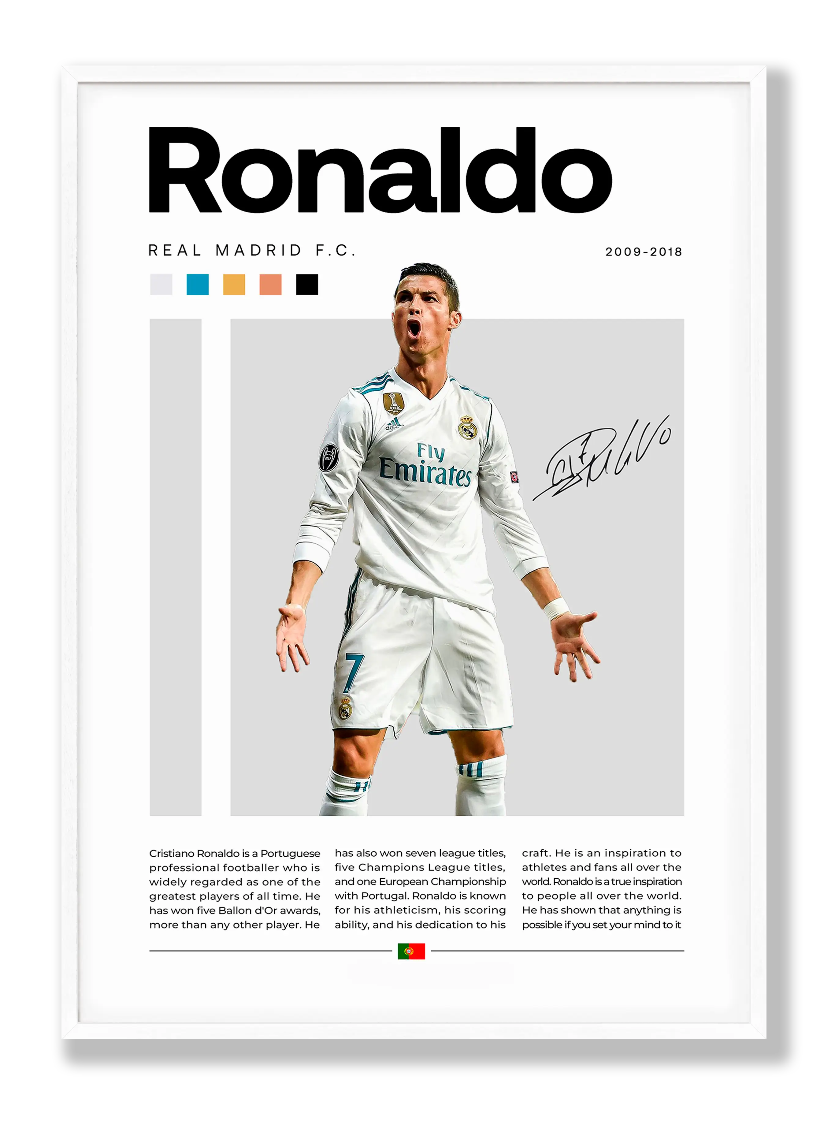 Cristiano Ronaldo No. 6 Poster
