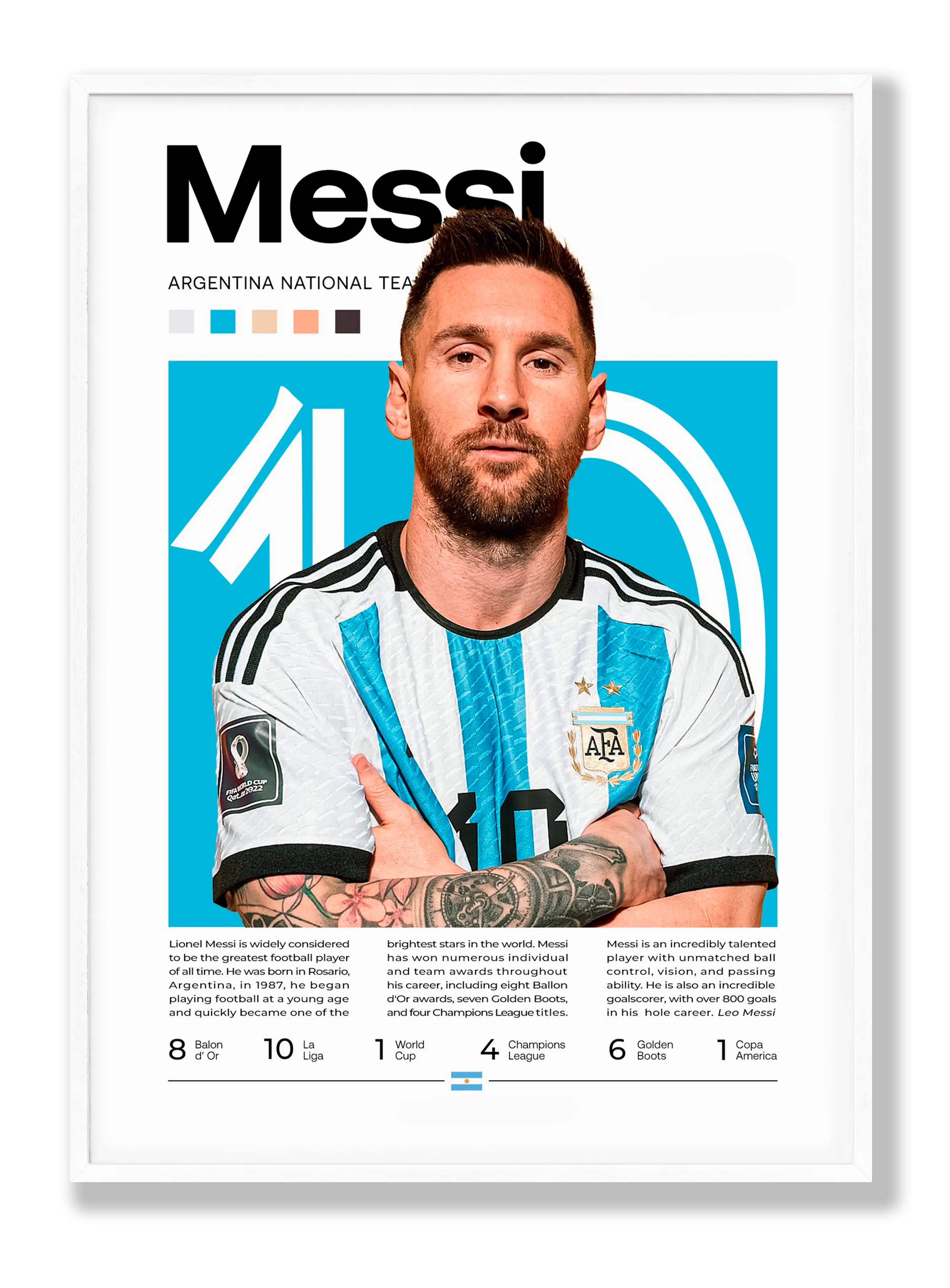 Lionel Messi No. 3 Poster