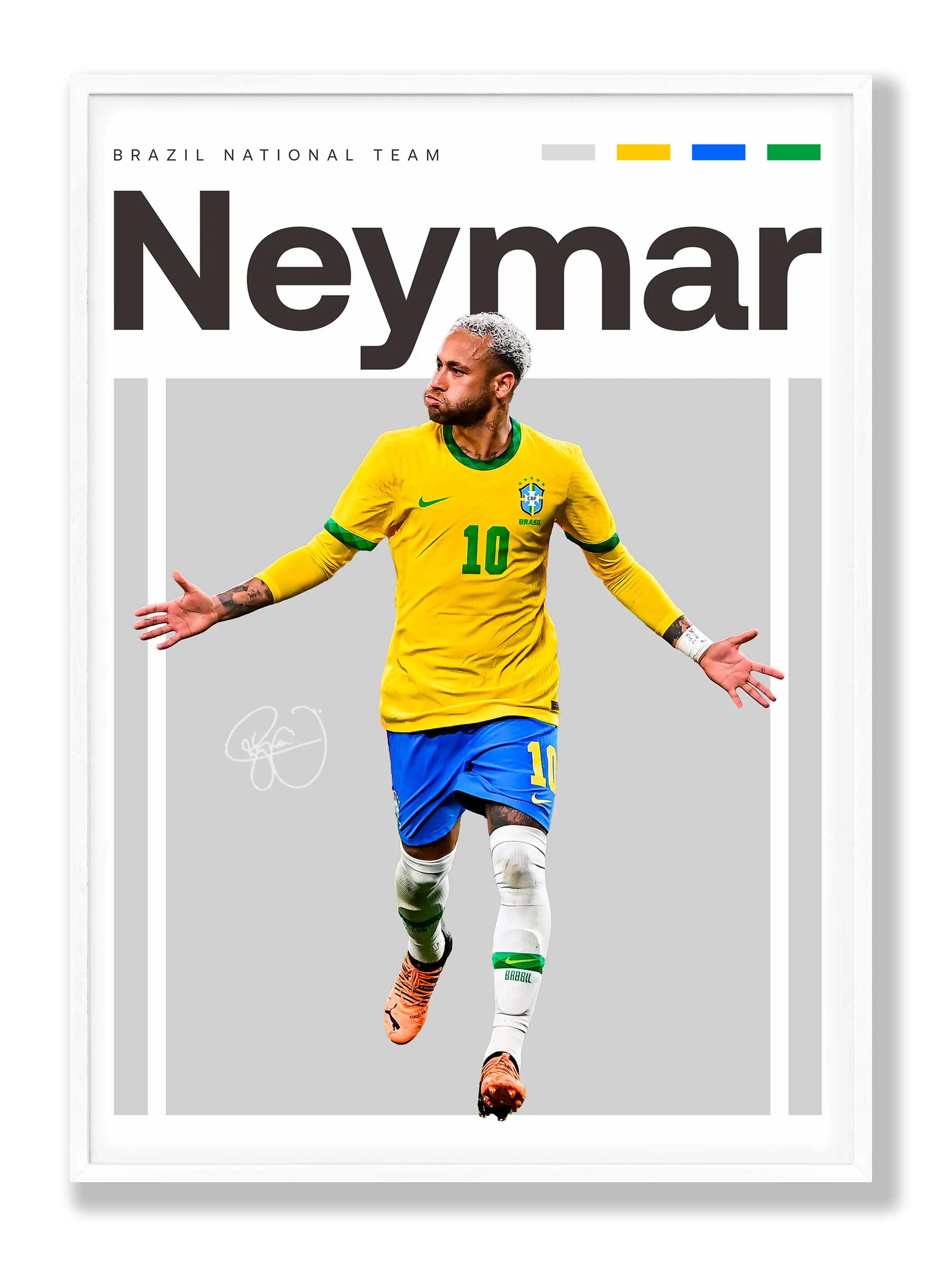 Neymar No. 4 Poster