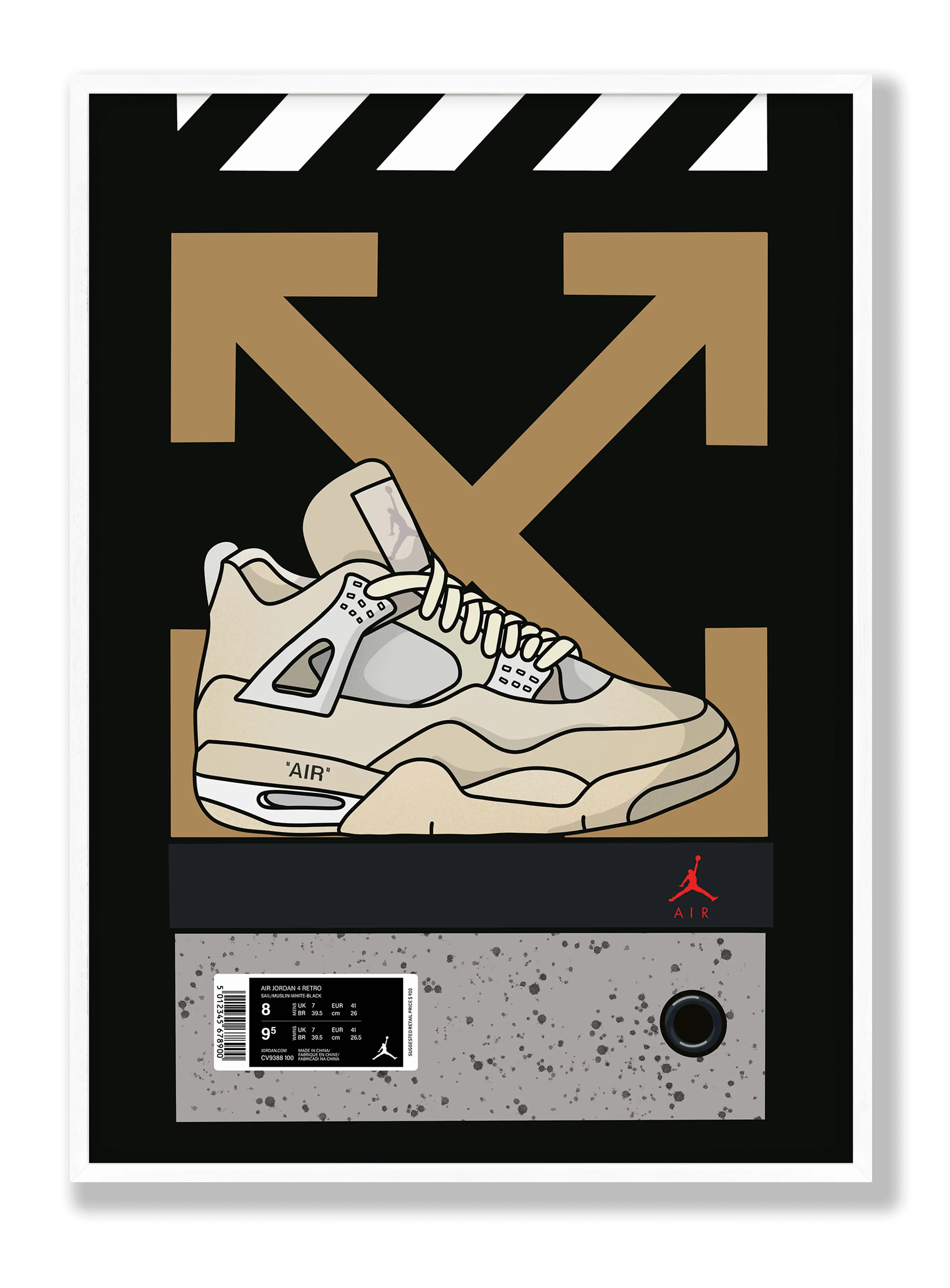 Air Jordan 4 „OFF WHITE“ Poster