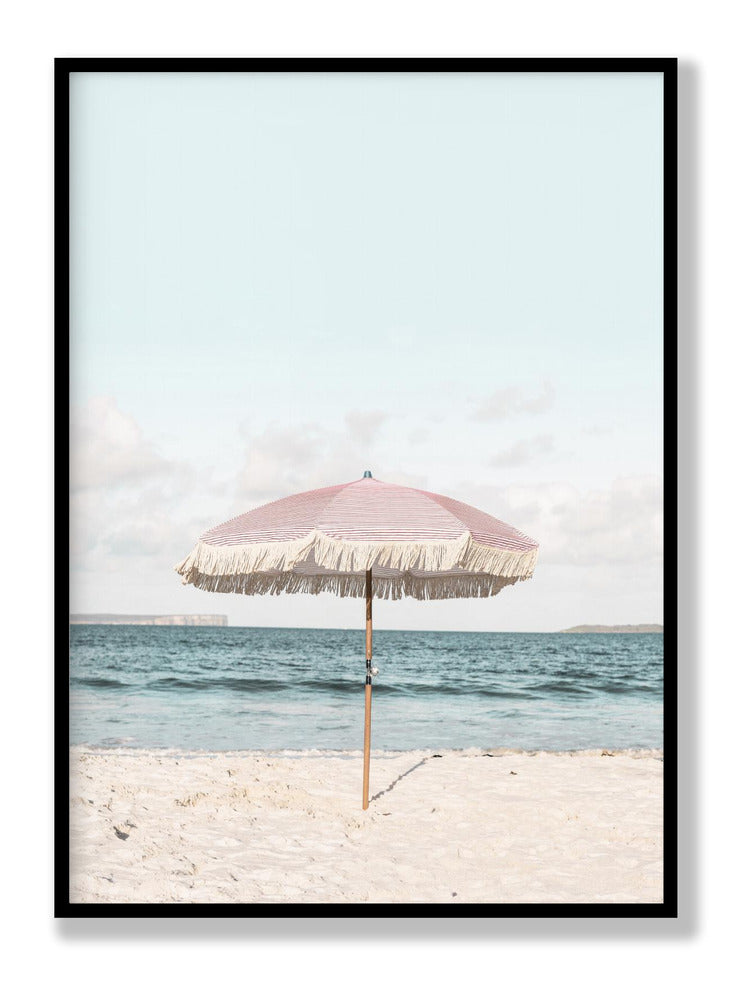 Pink Umbrella Poster