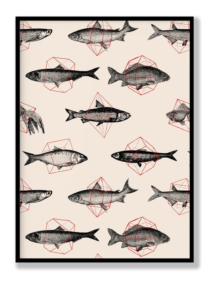 Fishes In Geometrics Nº4 Poster