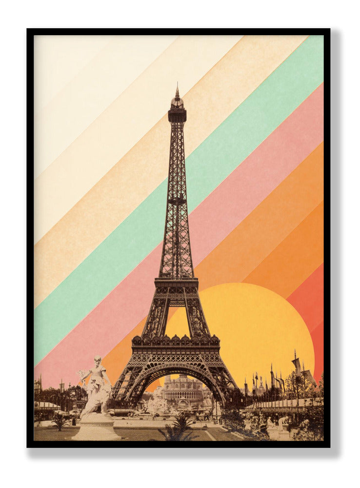 Eiffel Tower Rainbow Poster