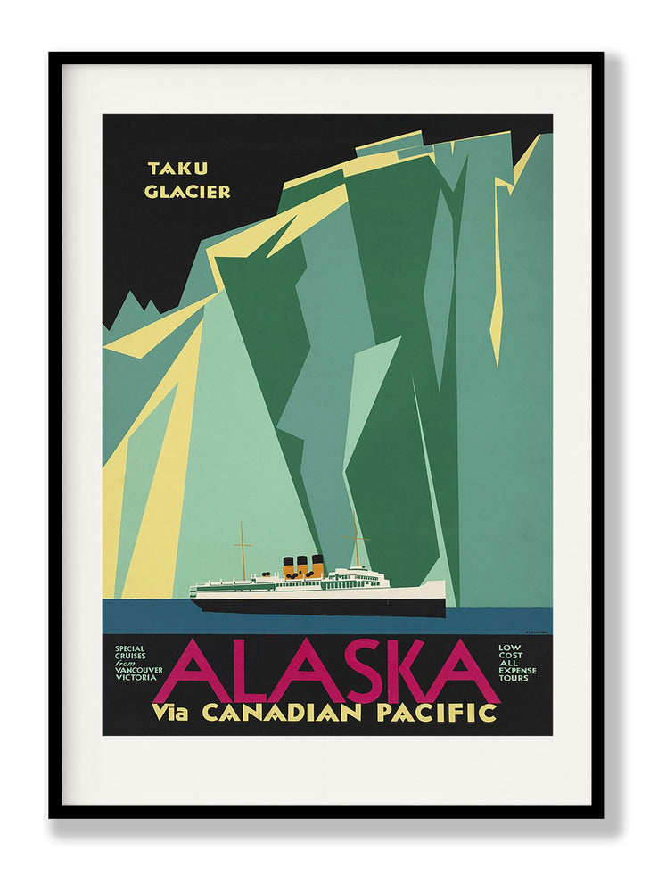 Alaska Via Canadian Pacific. Taku Glacier Poster