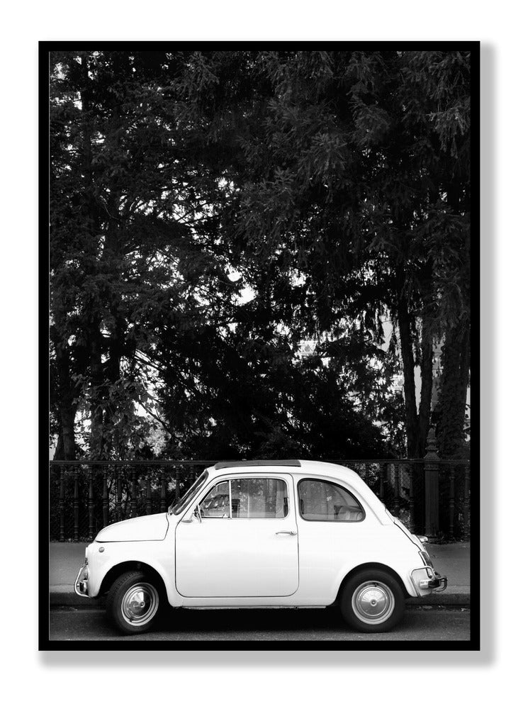 Mini Car B&amp;w Poster
