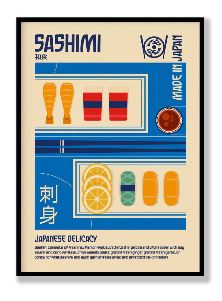 Sashimi Japanese Food Poster