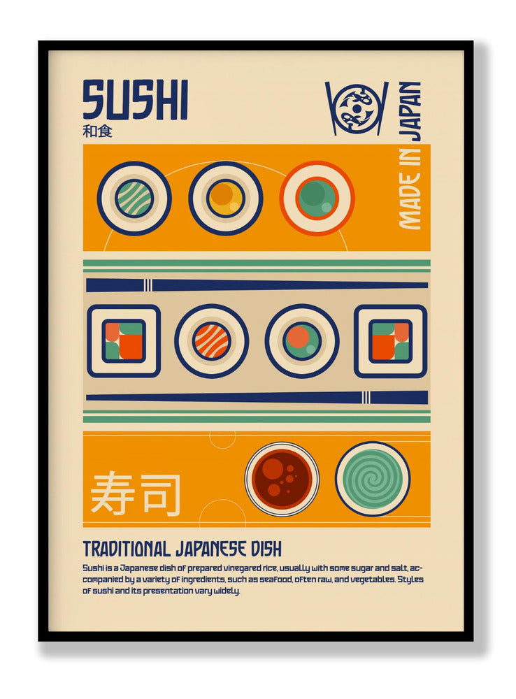 Sushi Japanese Food Print Poster