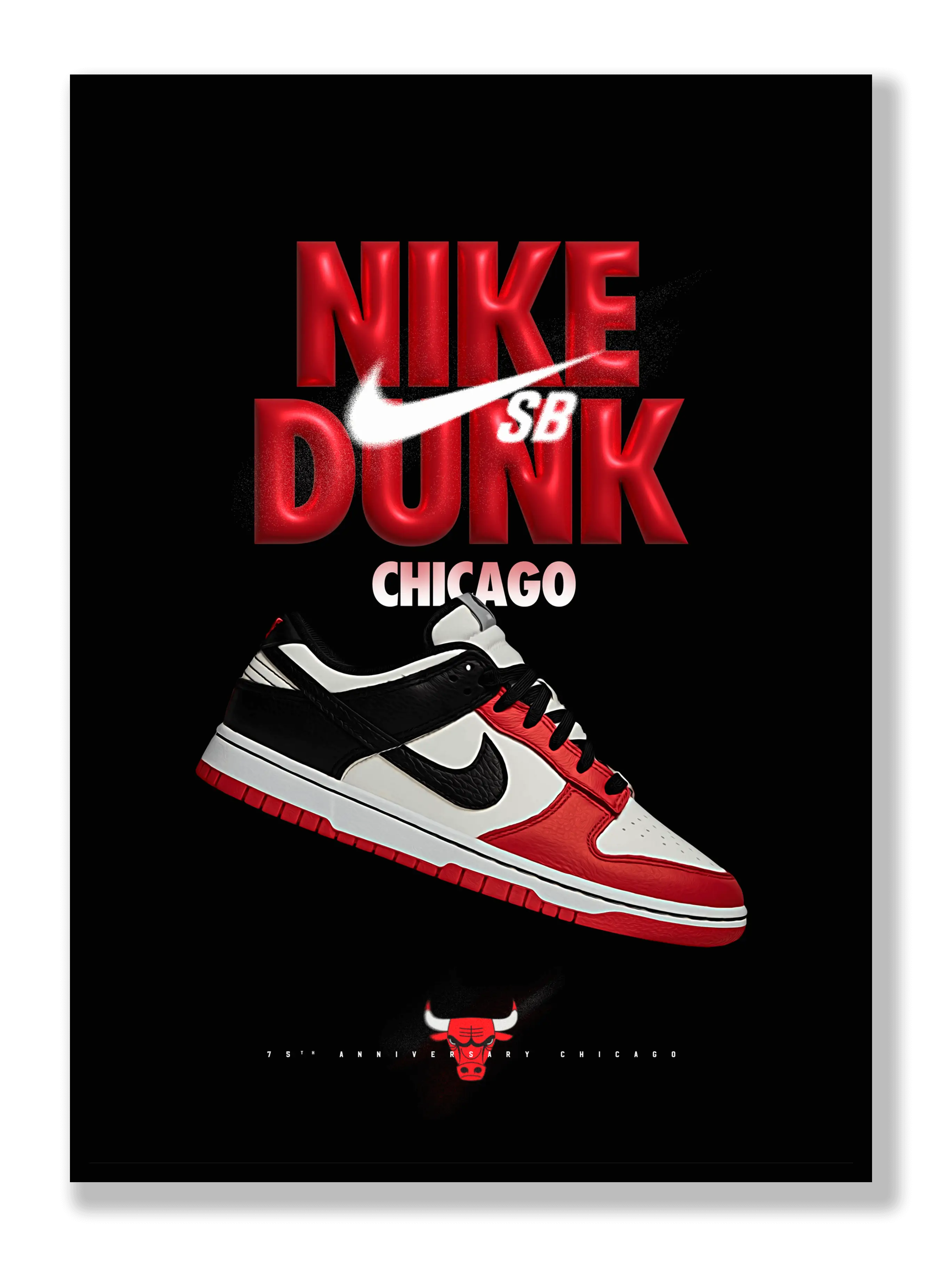 Nike Dunk Chicago Poster