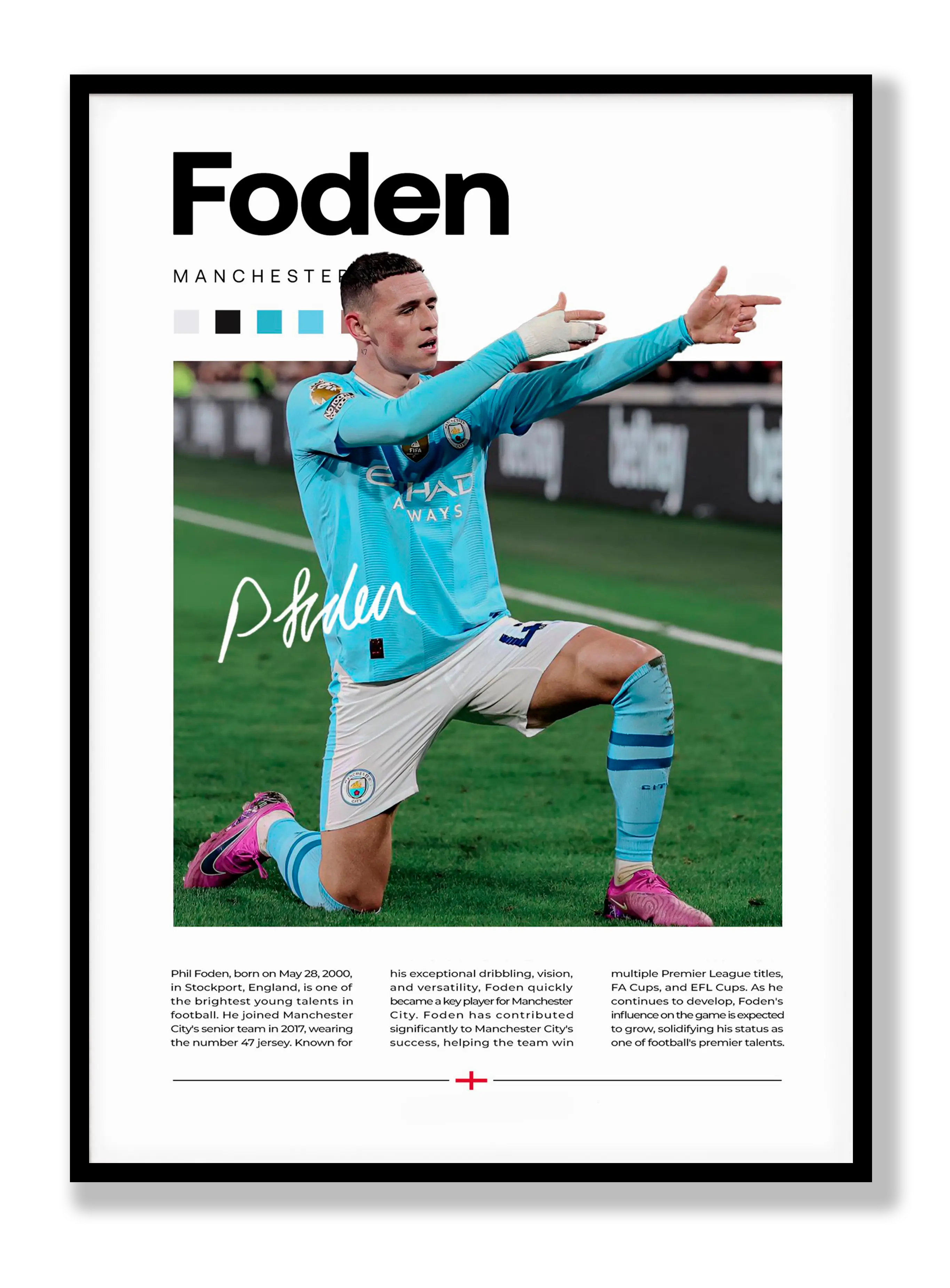 Phil Foden No. 2 Poster