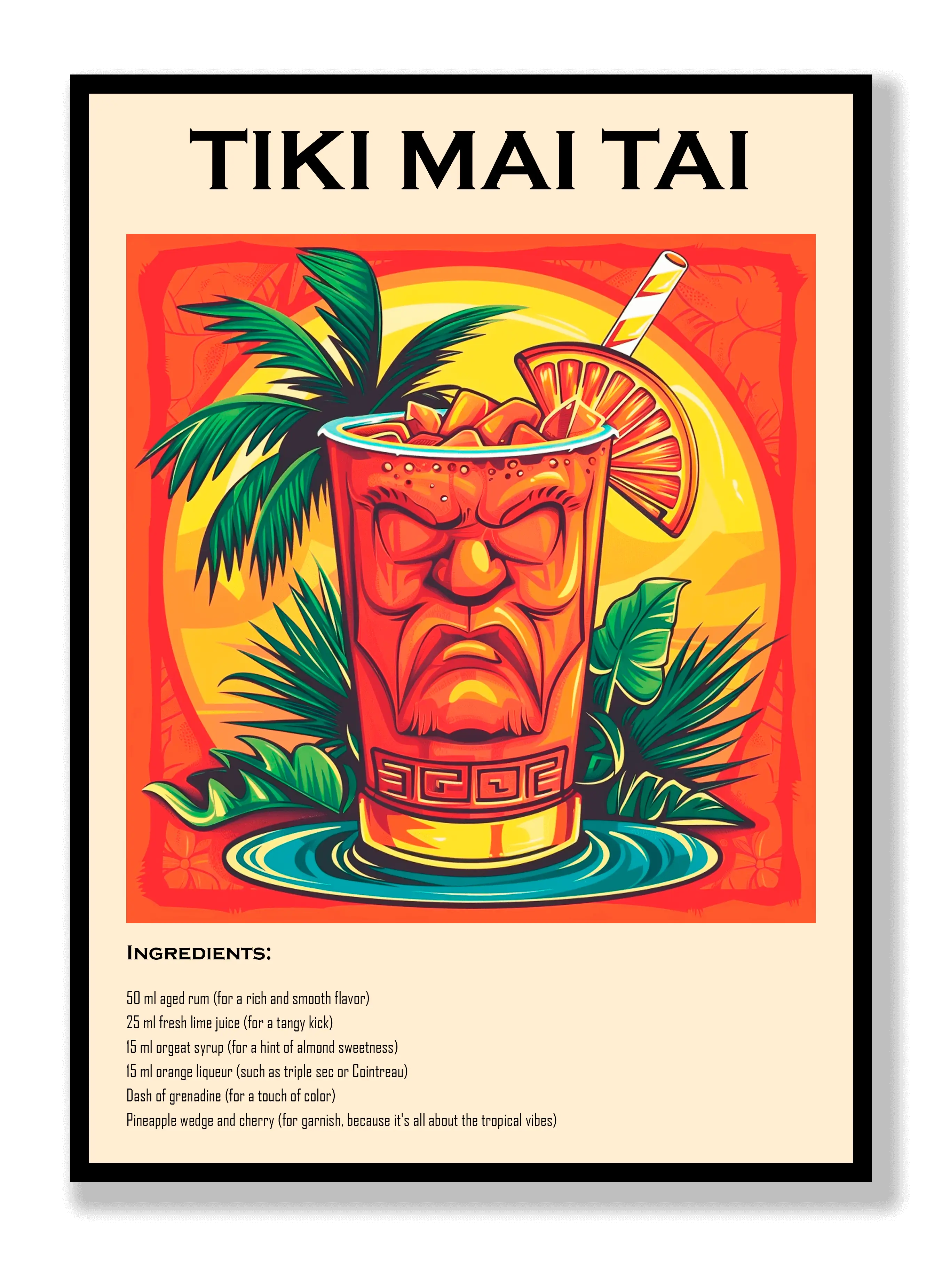 Tiki Mai Tai Poster