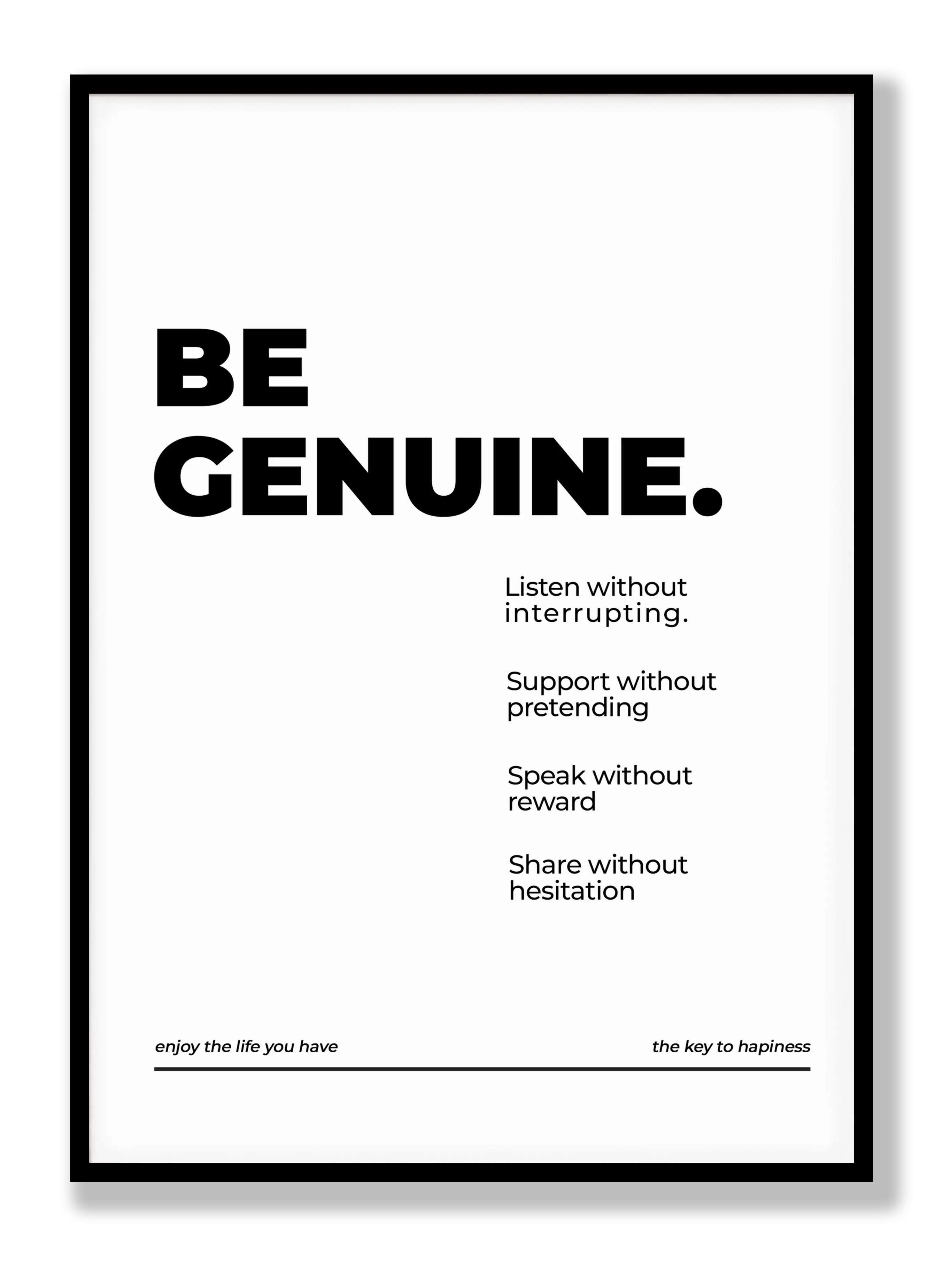 Be Genuine Poster
