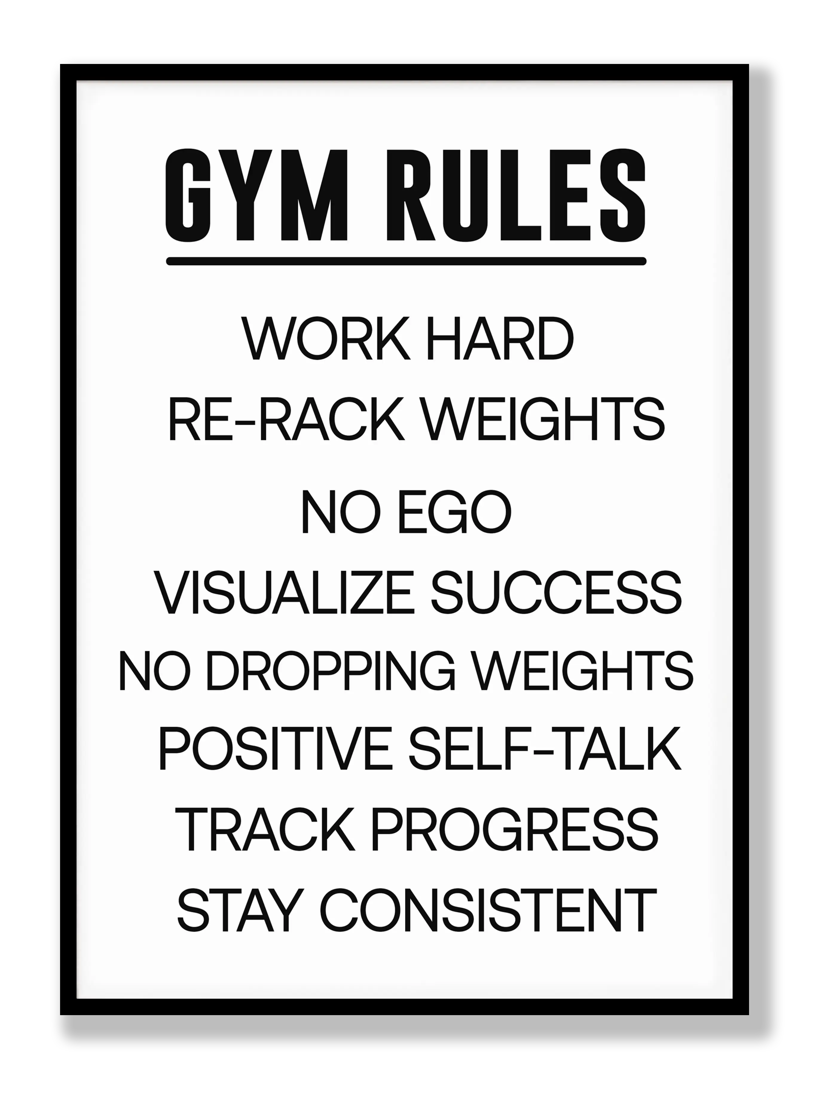 Gym Rules Poster