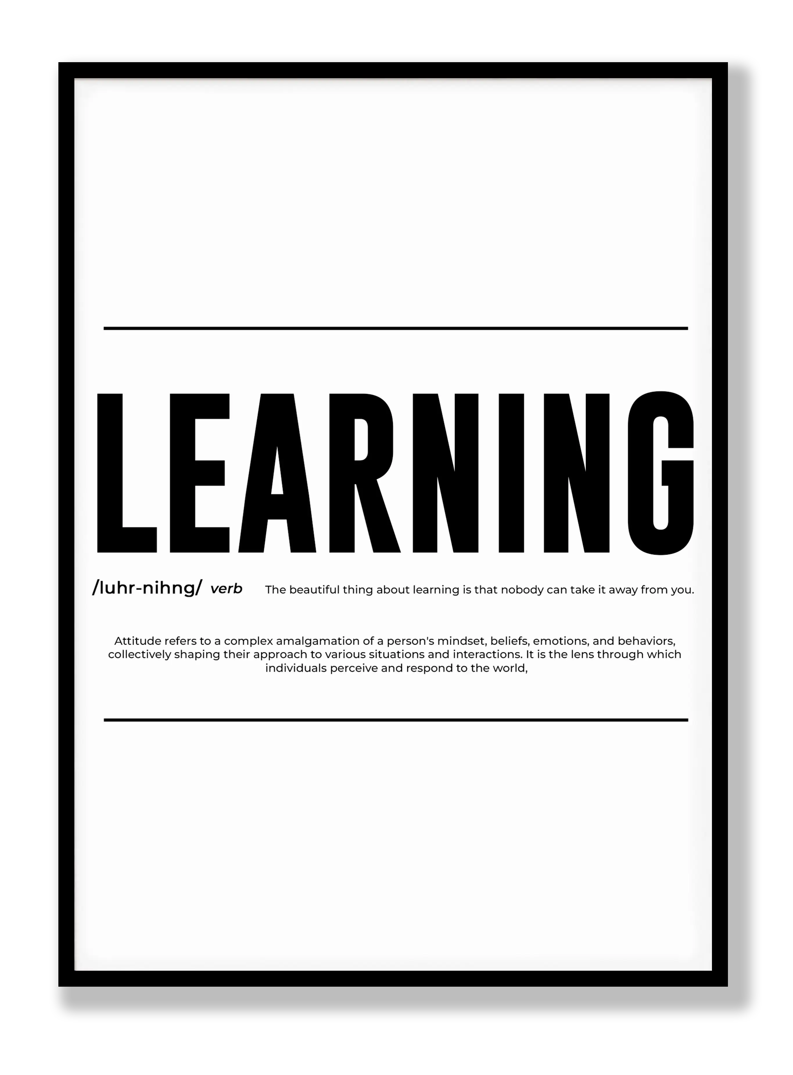 Learning Poster