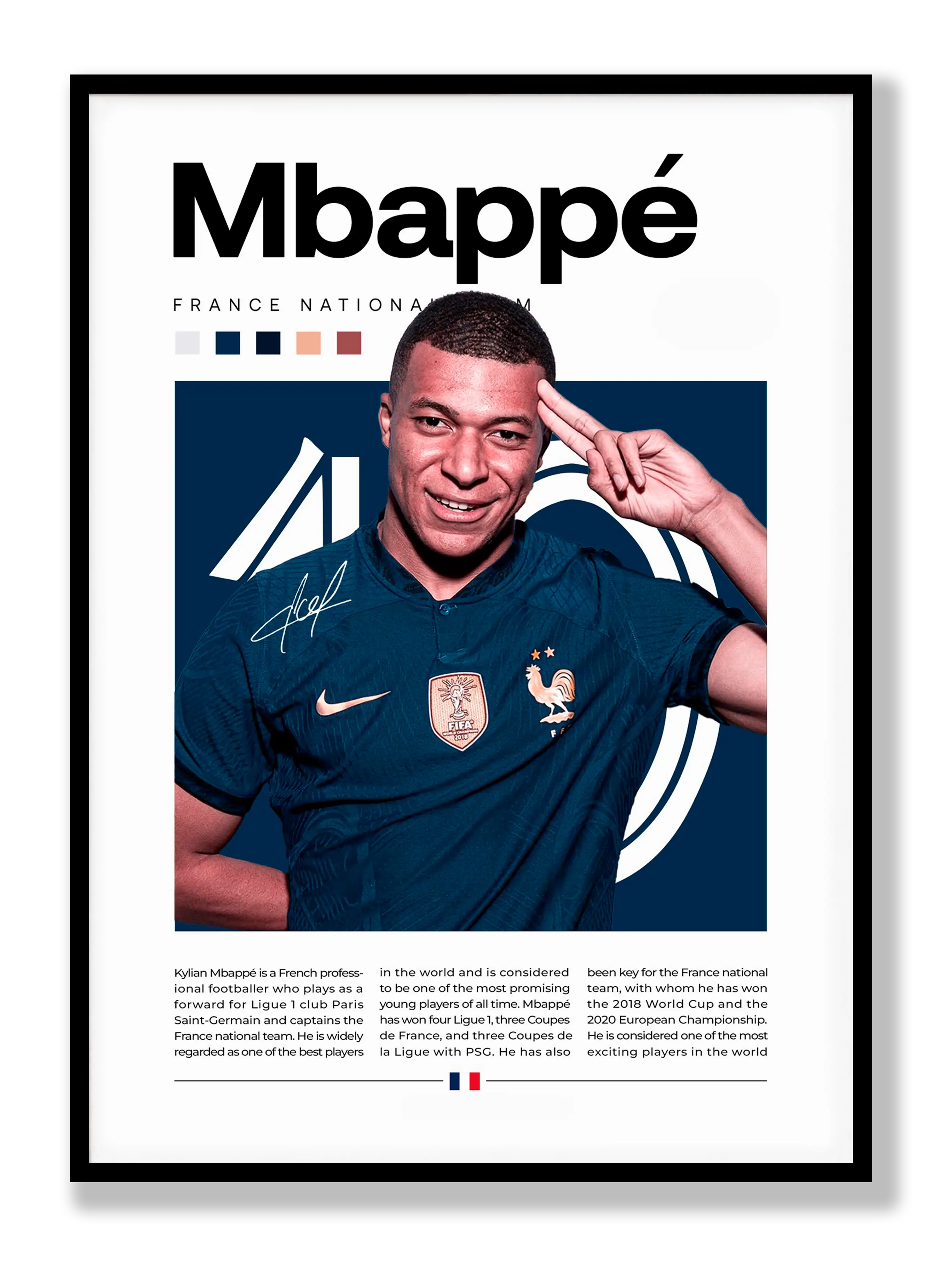 Kylian Mbappé No. 2 Poster
