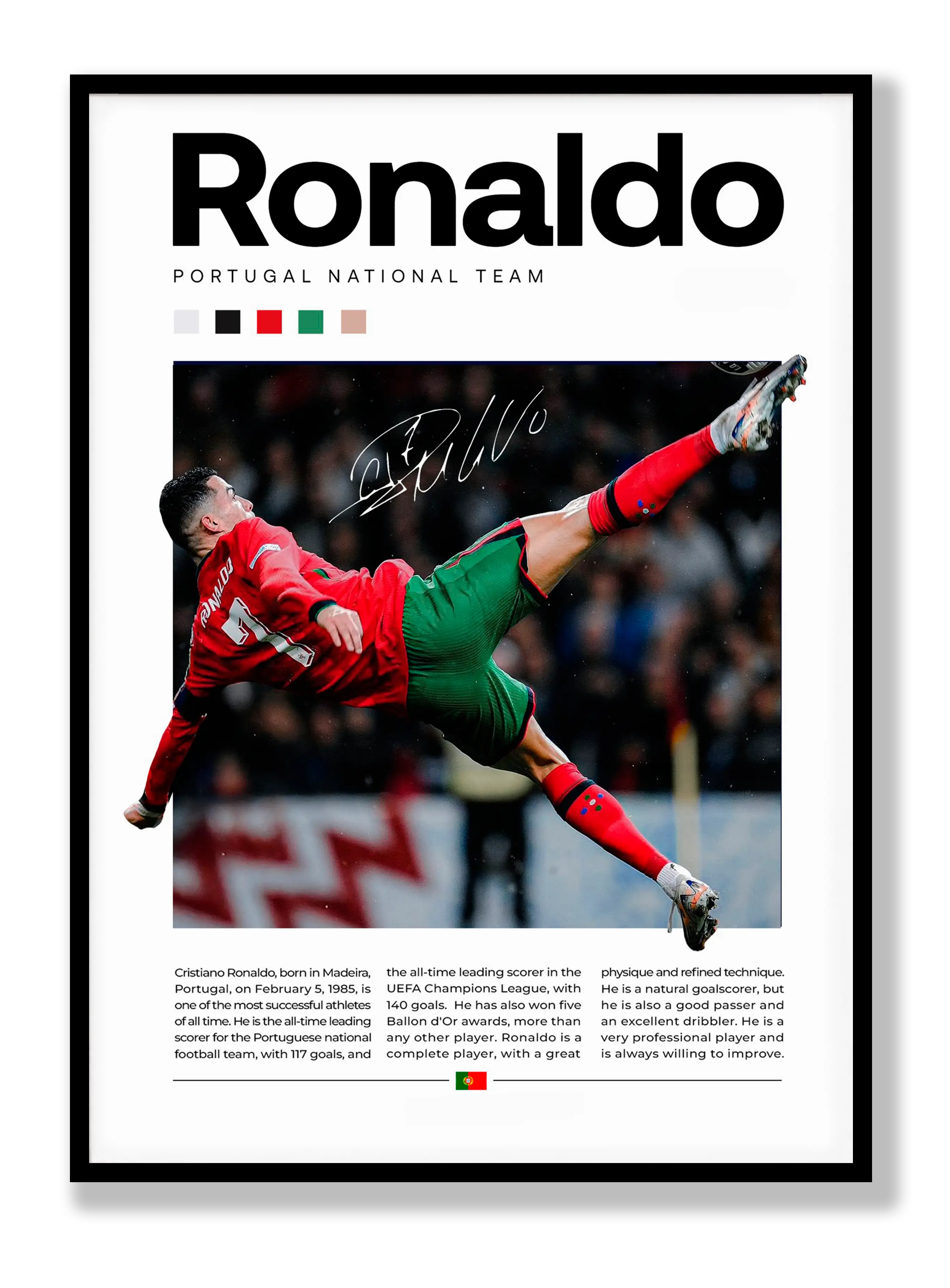 Cristiano Ronaldo No. 4 Poster