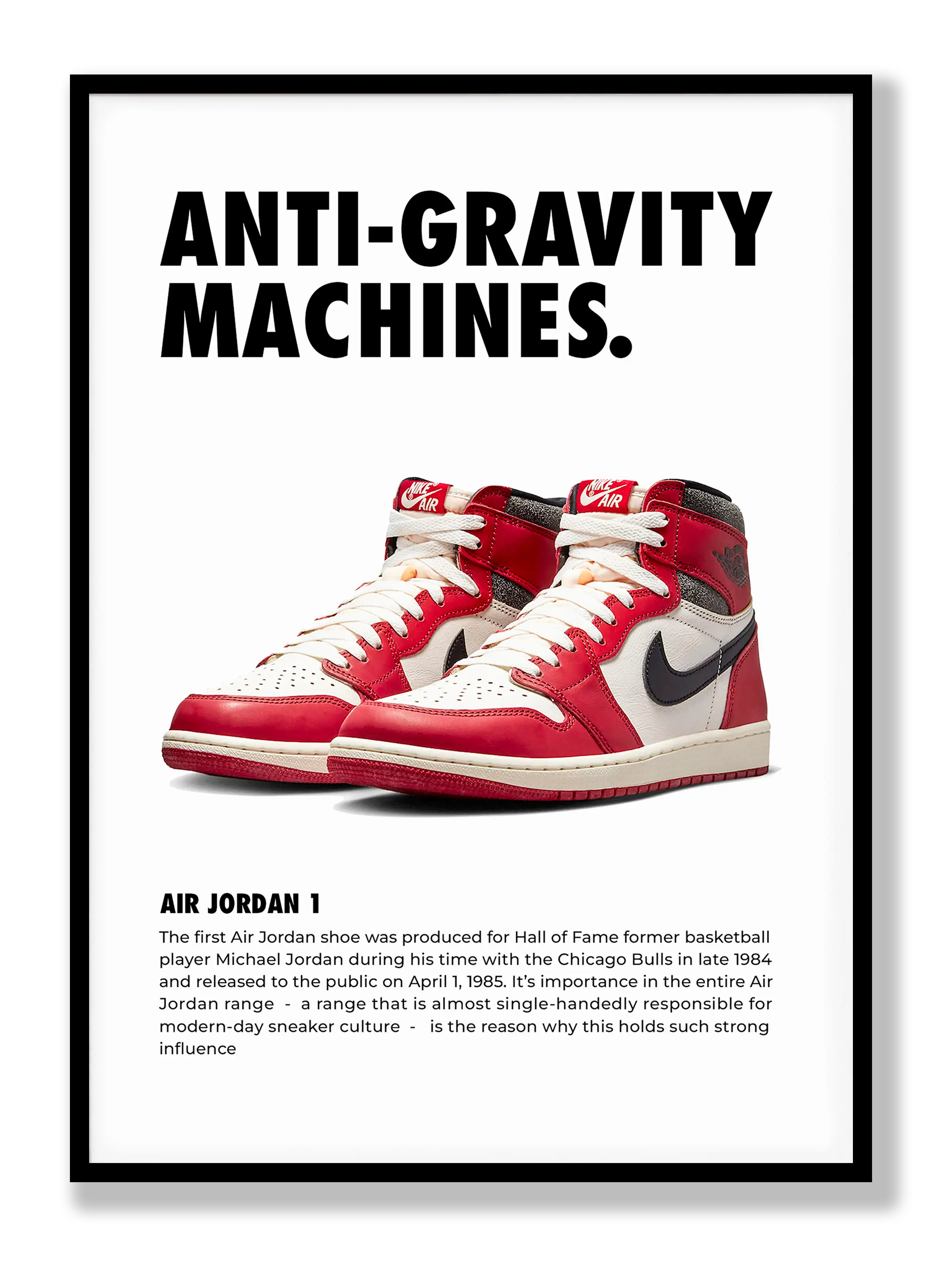 Anti-Schwerkraft-Sneakers Poster