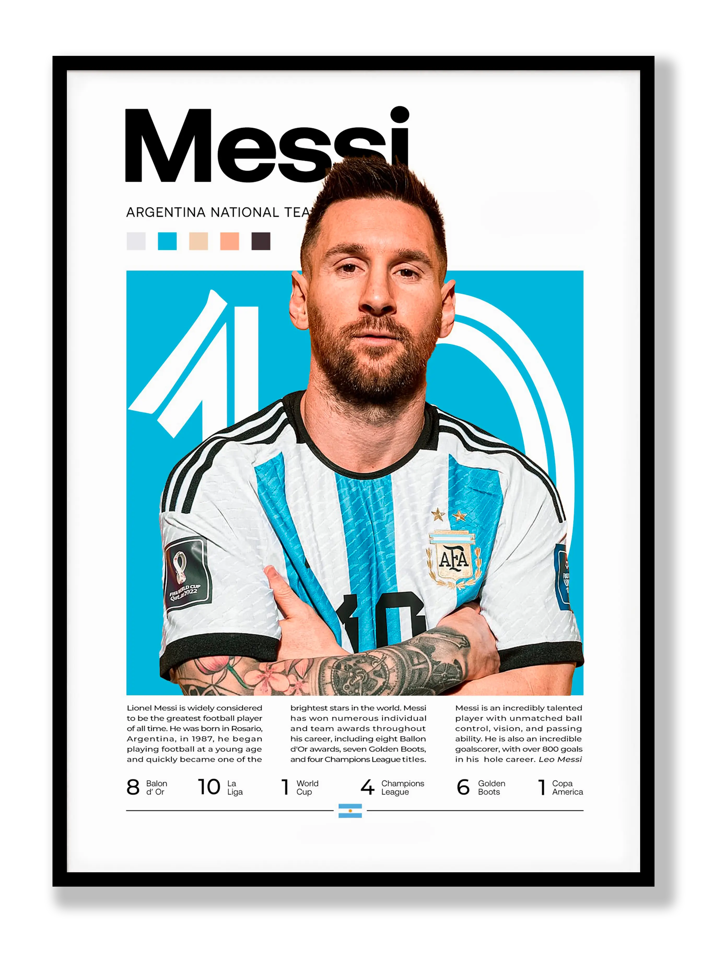Lionel Messi No. 3 Poster