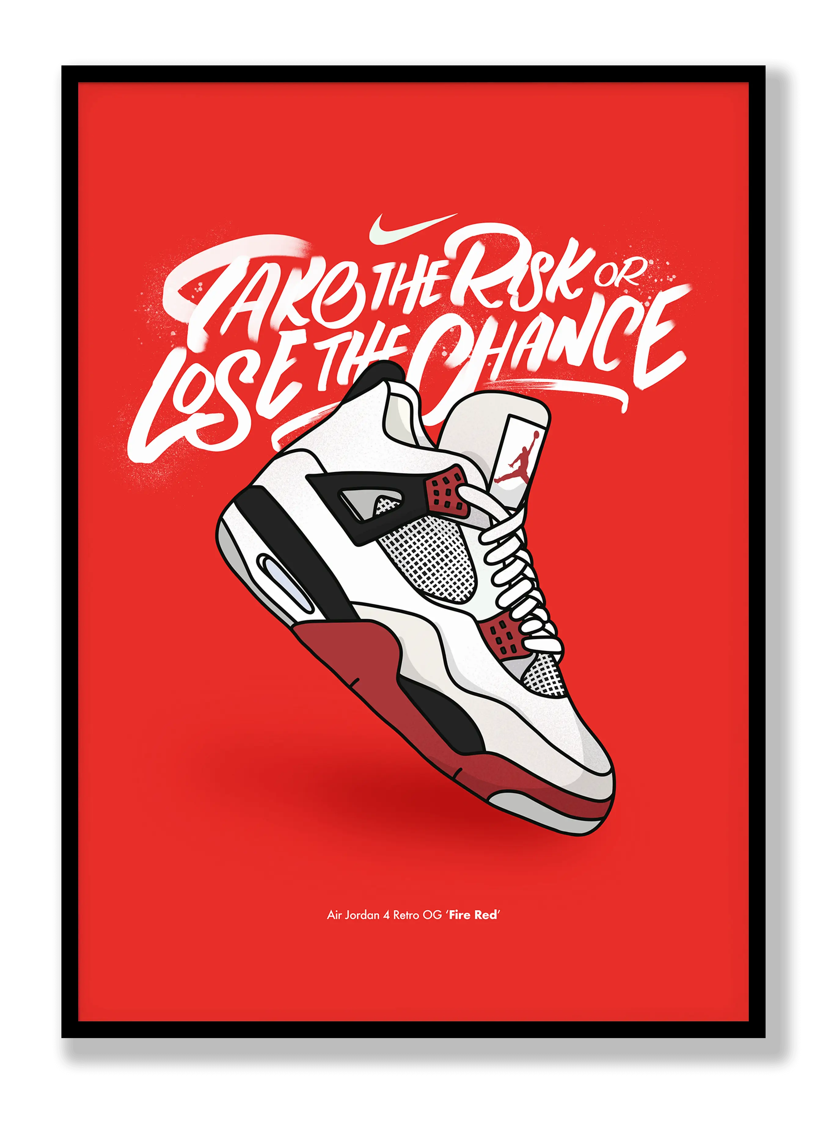 Air Jordan 4 Retro OG „Fire Red“ Poster