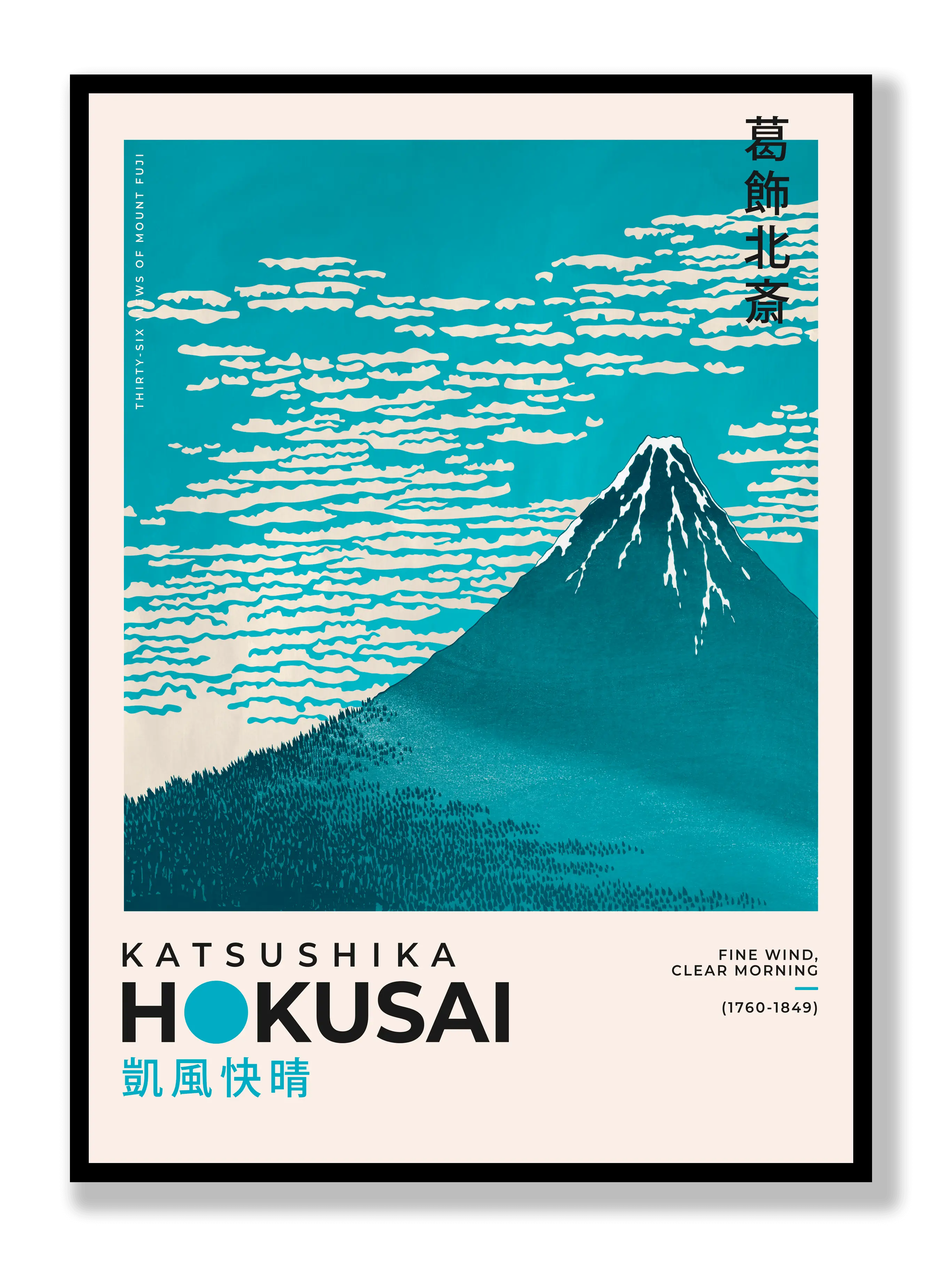 Katsushika Hokusai – Fine Wind, Clear Morning Poster