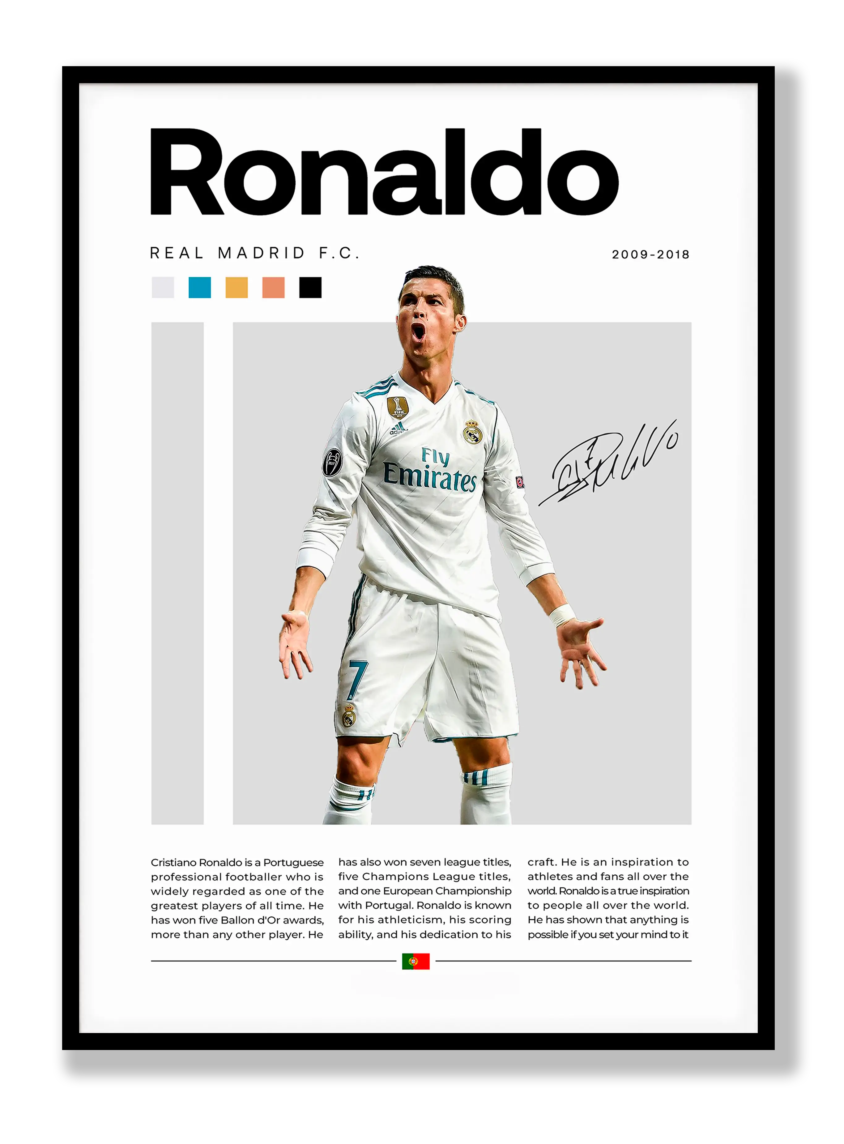 Cristiano Ronaldo No. 6 Poster