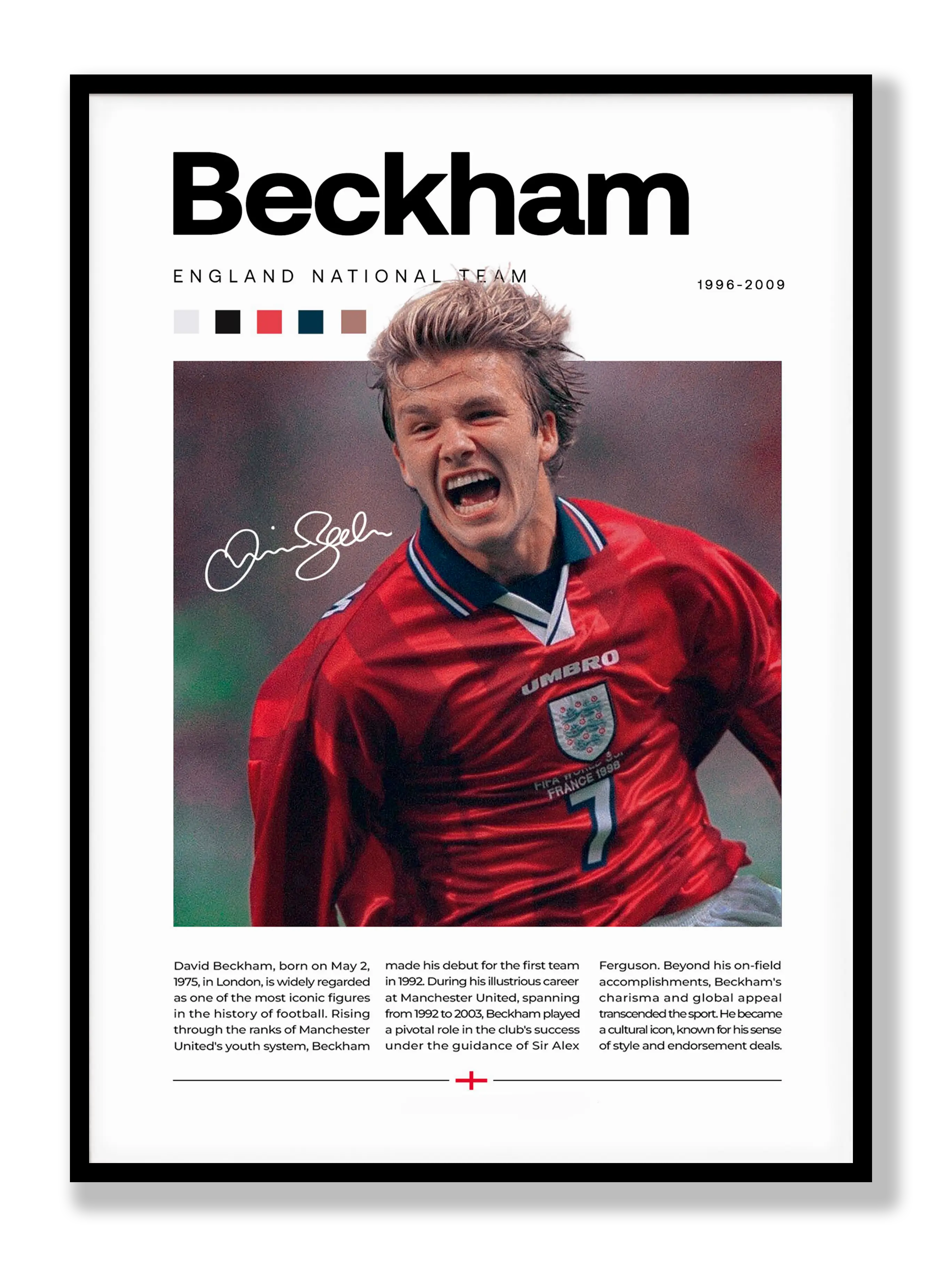 Beckham - England Poster