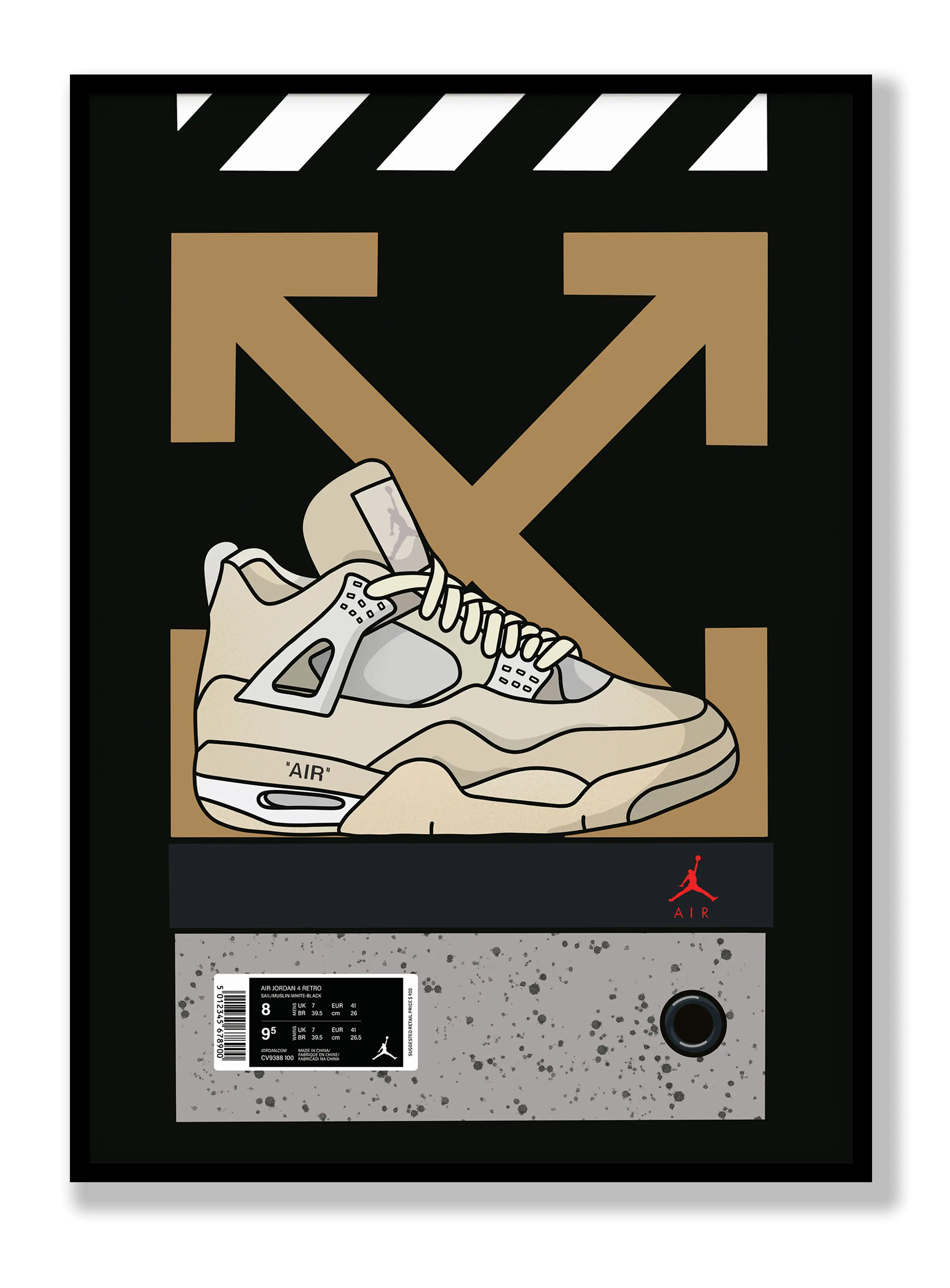 Air Jordan 4 „OFF WHITE“ Poster