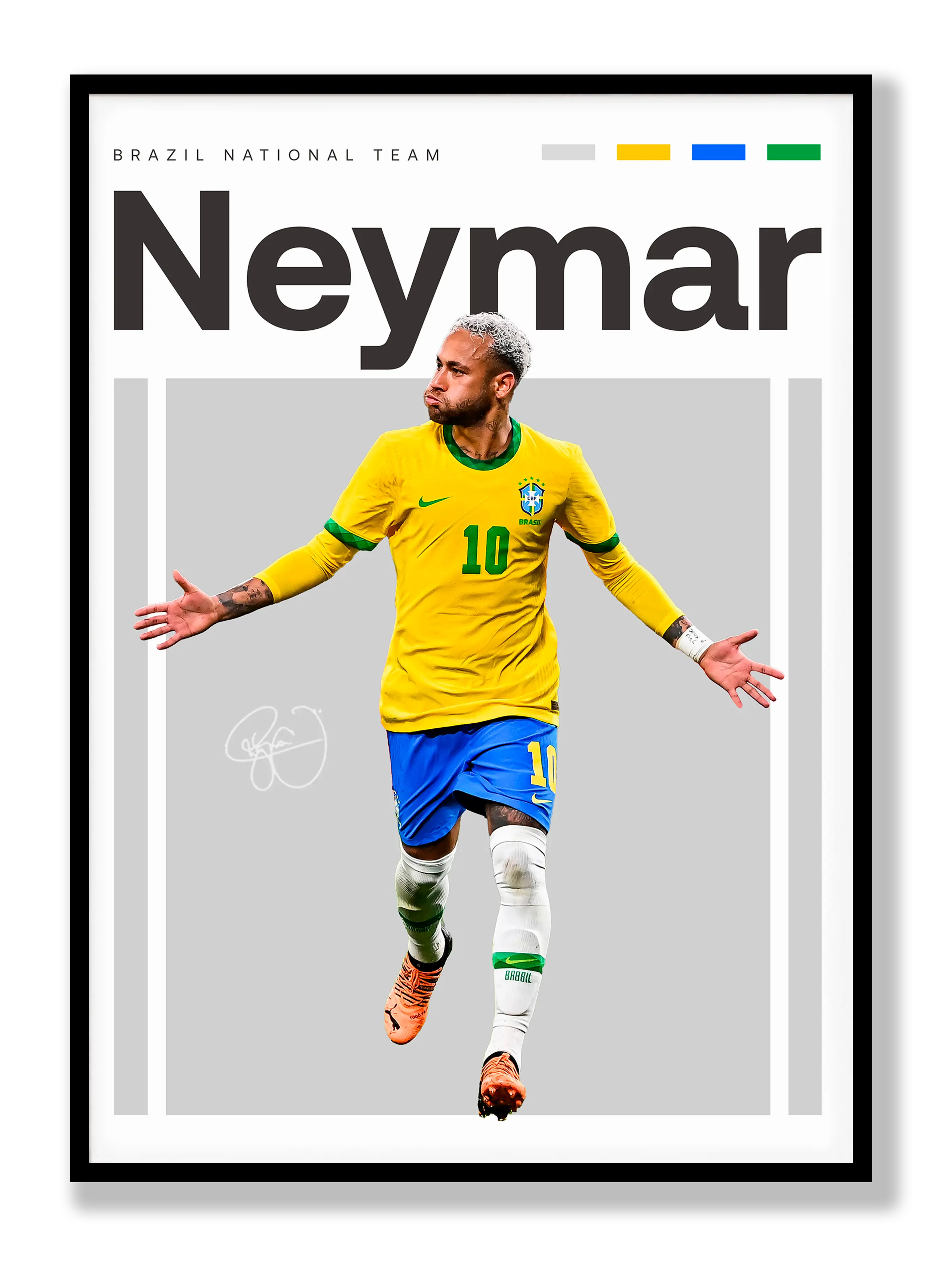 Neymar No. 4 Poster